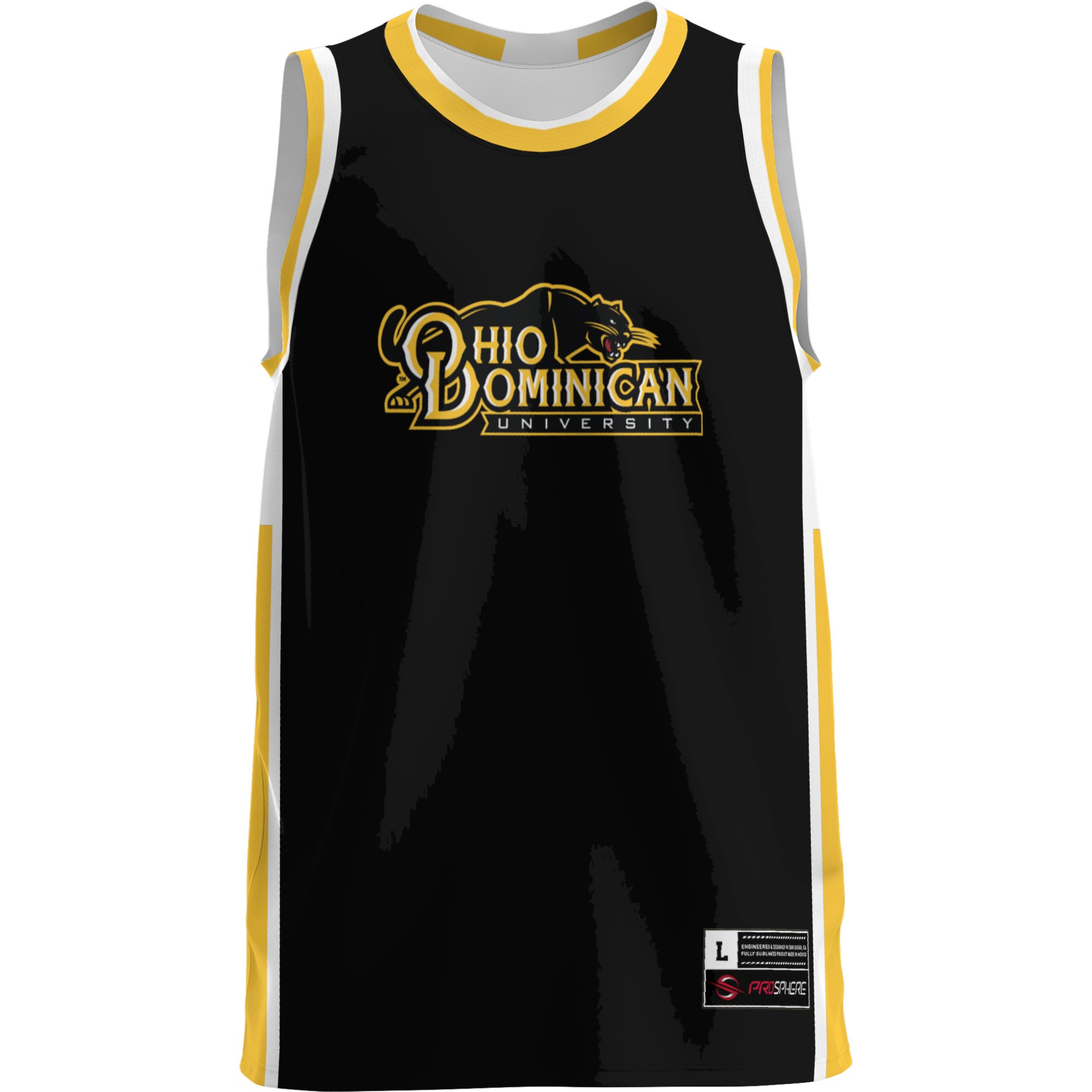 Ohio Dominican Panthers Lightweight Basketball Jersey Gold - front view