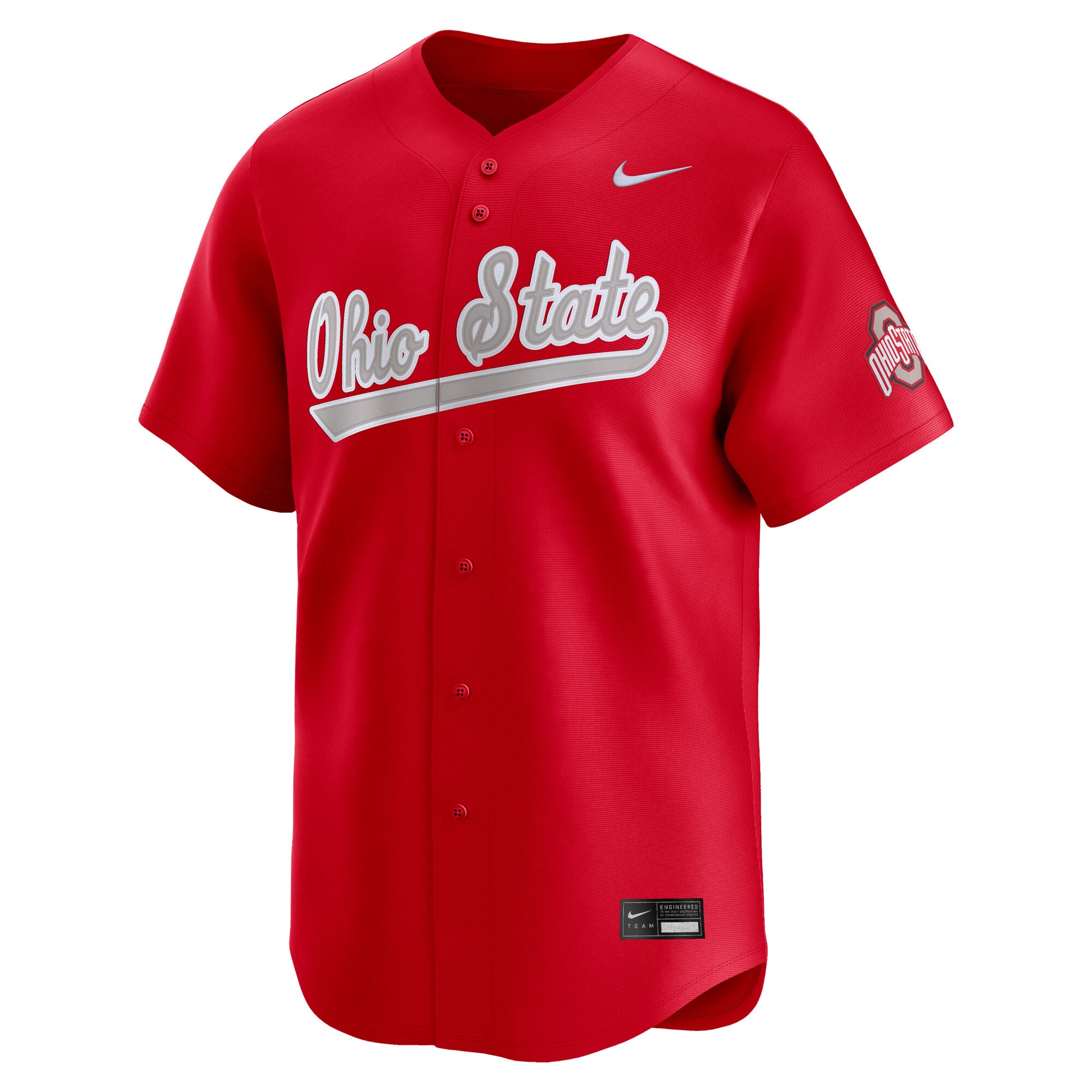 Ohio State Buckeyes Baseball Jersey Scarlet - front view