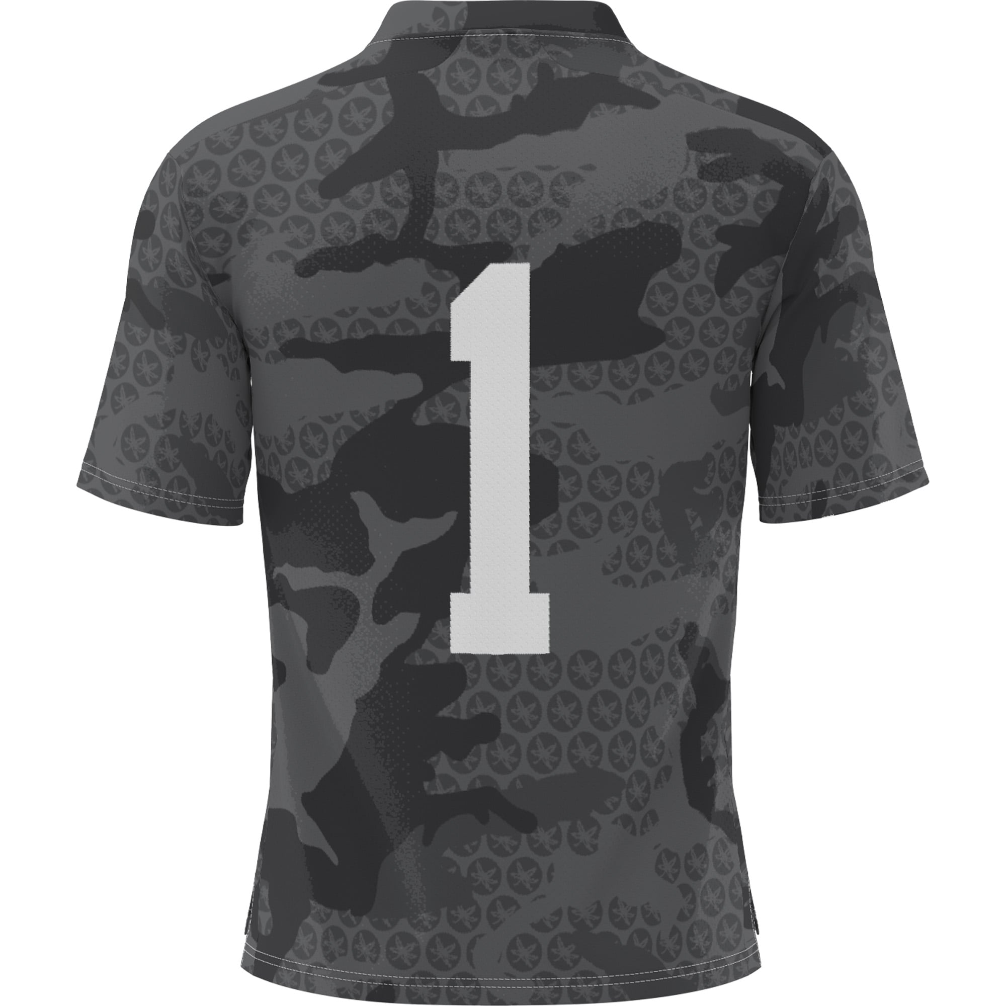 #1 Ohio State Buckeyes Camo Football Jersey Black - back view