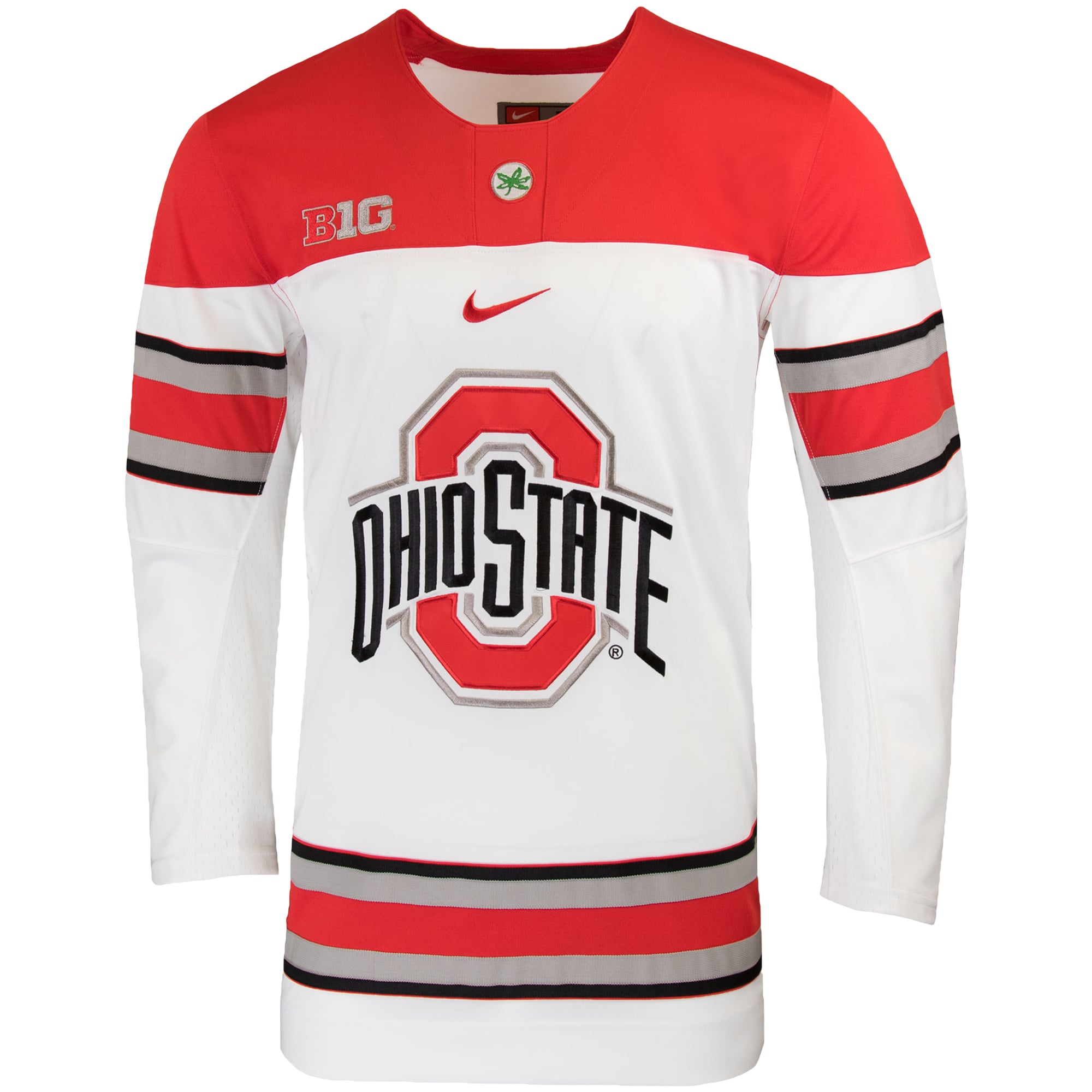 Ohio State Buckeyes College Hockey Jersey White - front view