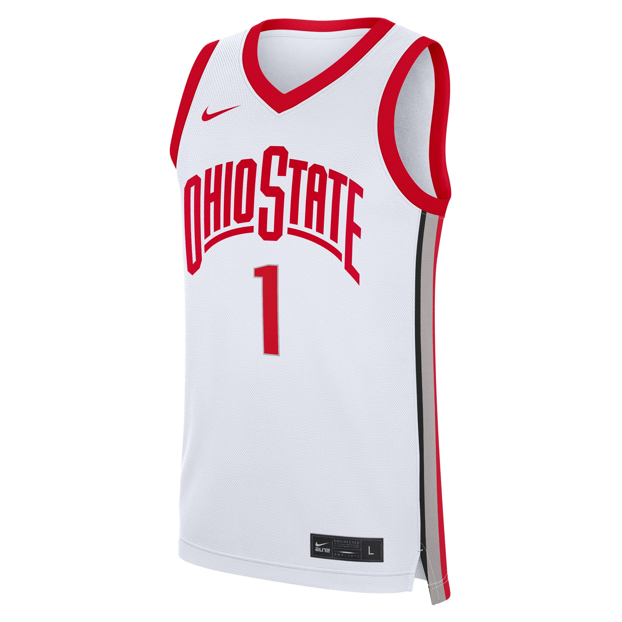 #1 Ohio State Buckeyes Home Jersey White - front view