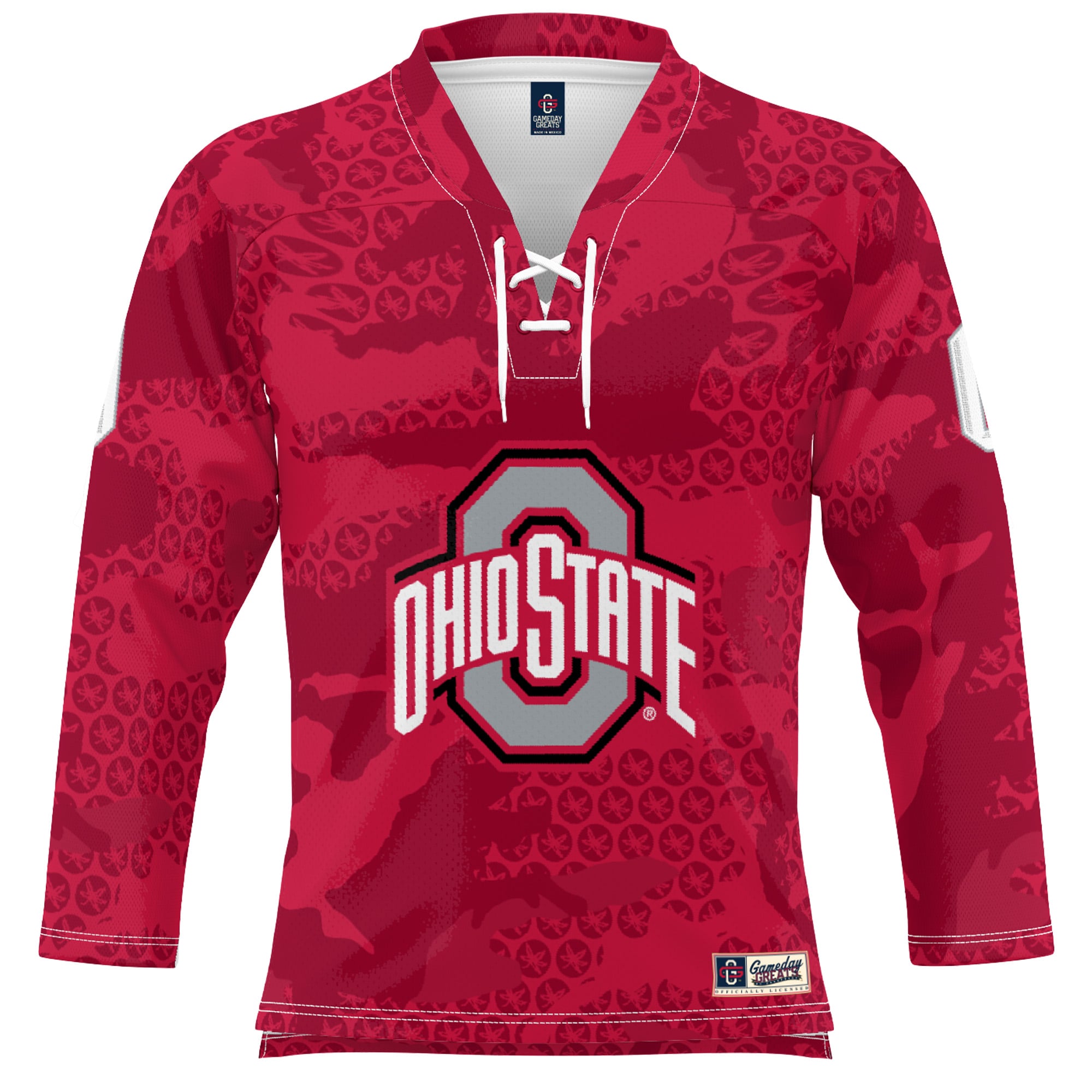 #0 Ohio State Buckeyes Ice Hockey Jersey Scarlet - front view