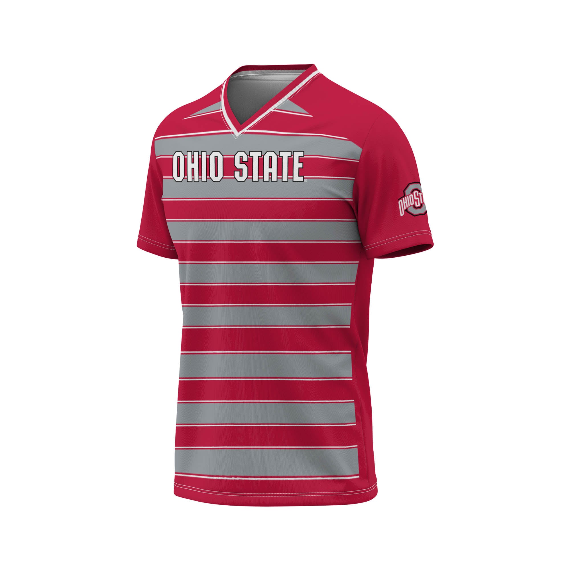 #1 Ohio State Buckeyes Lightweight Soccer Fashion Jersey Scarlet - front view