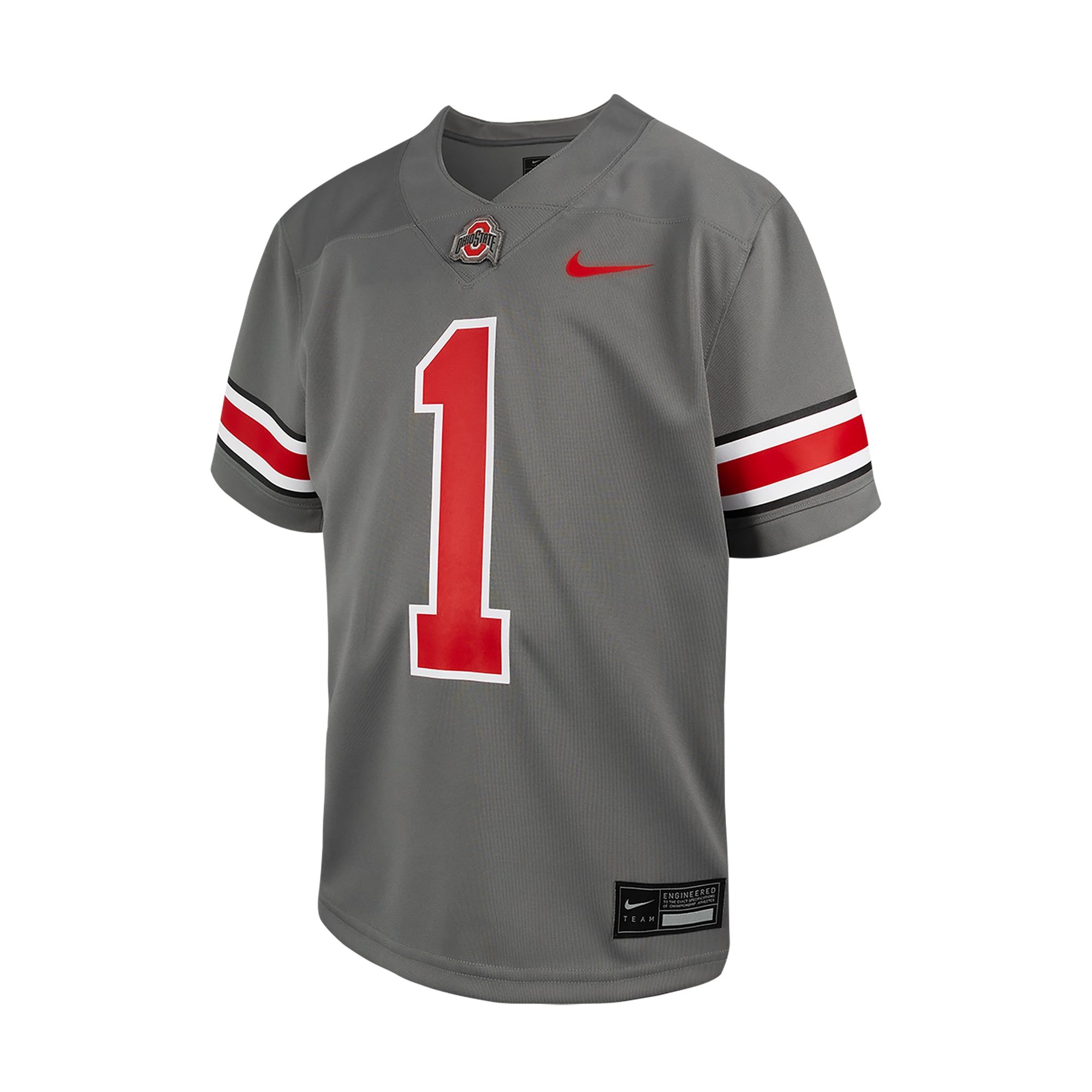 #1 Ohio State Buckeyes Preschool Alternate Football Jersey Steel - front view