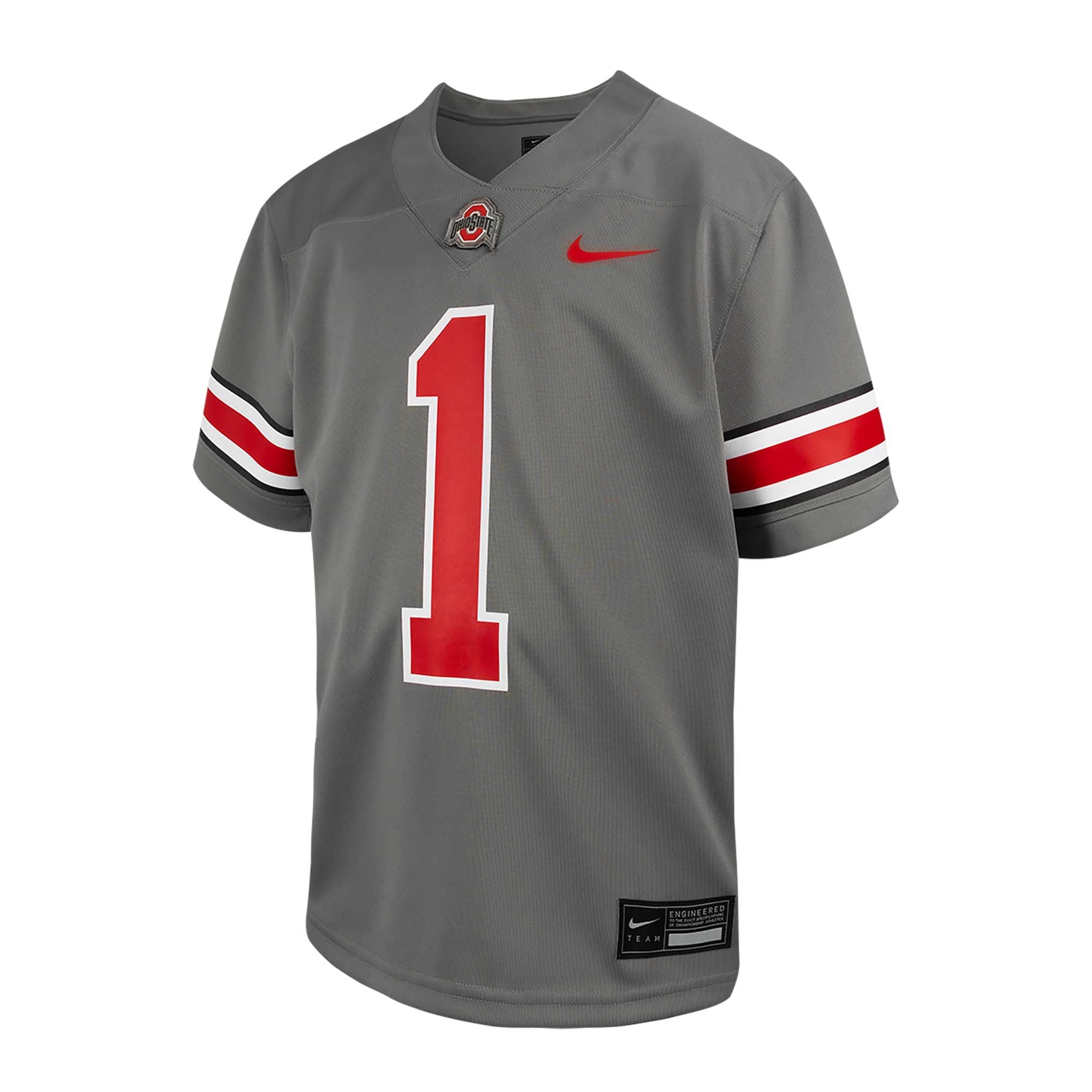 #1 Ohio State Buckeyes Toddler Alternate Football Jersey Steel - front view