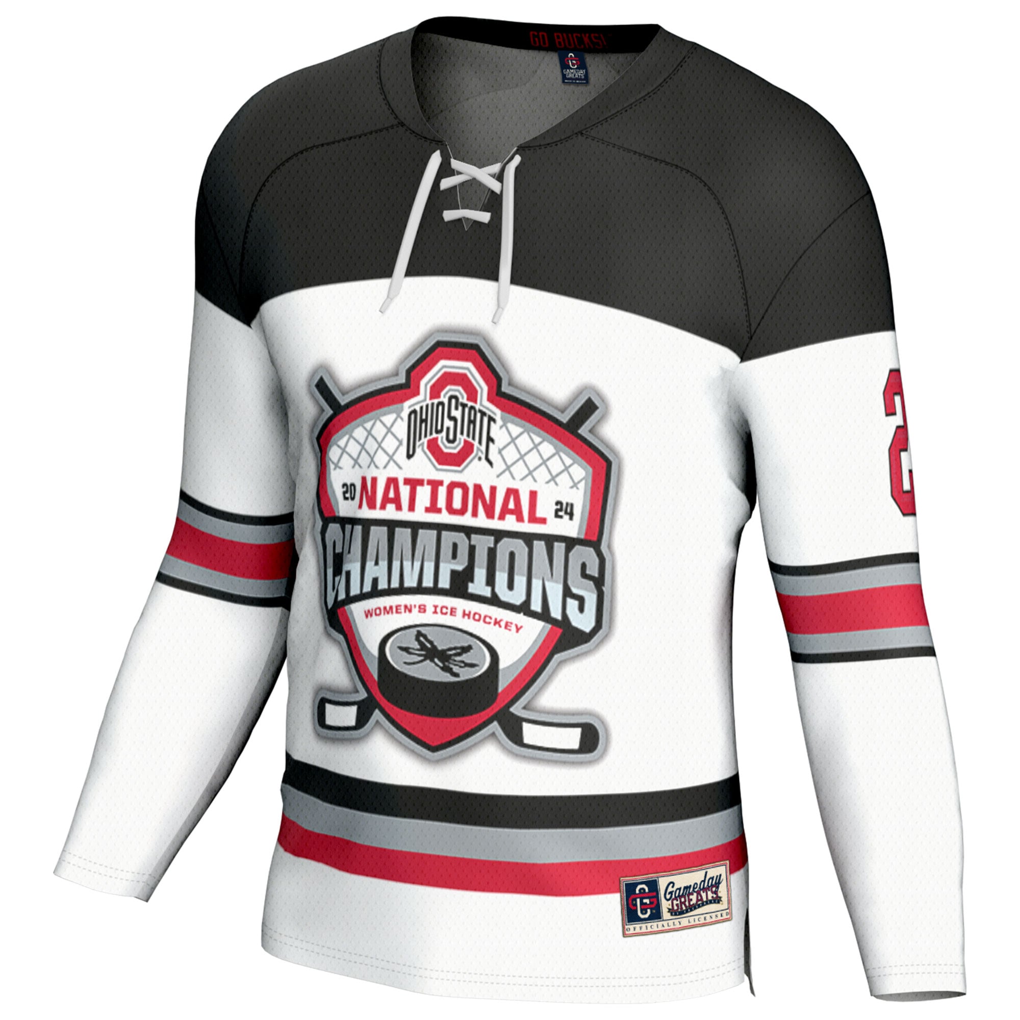 Ohio State Buckeyes Unisex 2024 NCAA Women's Ice Hockey National Champions Fashion - front view