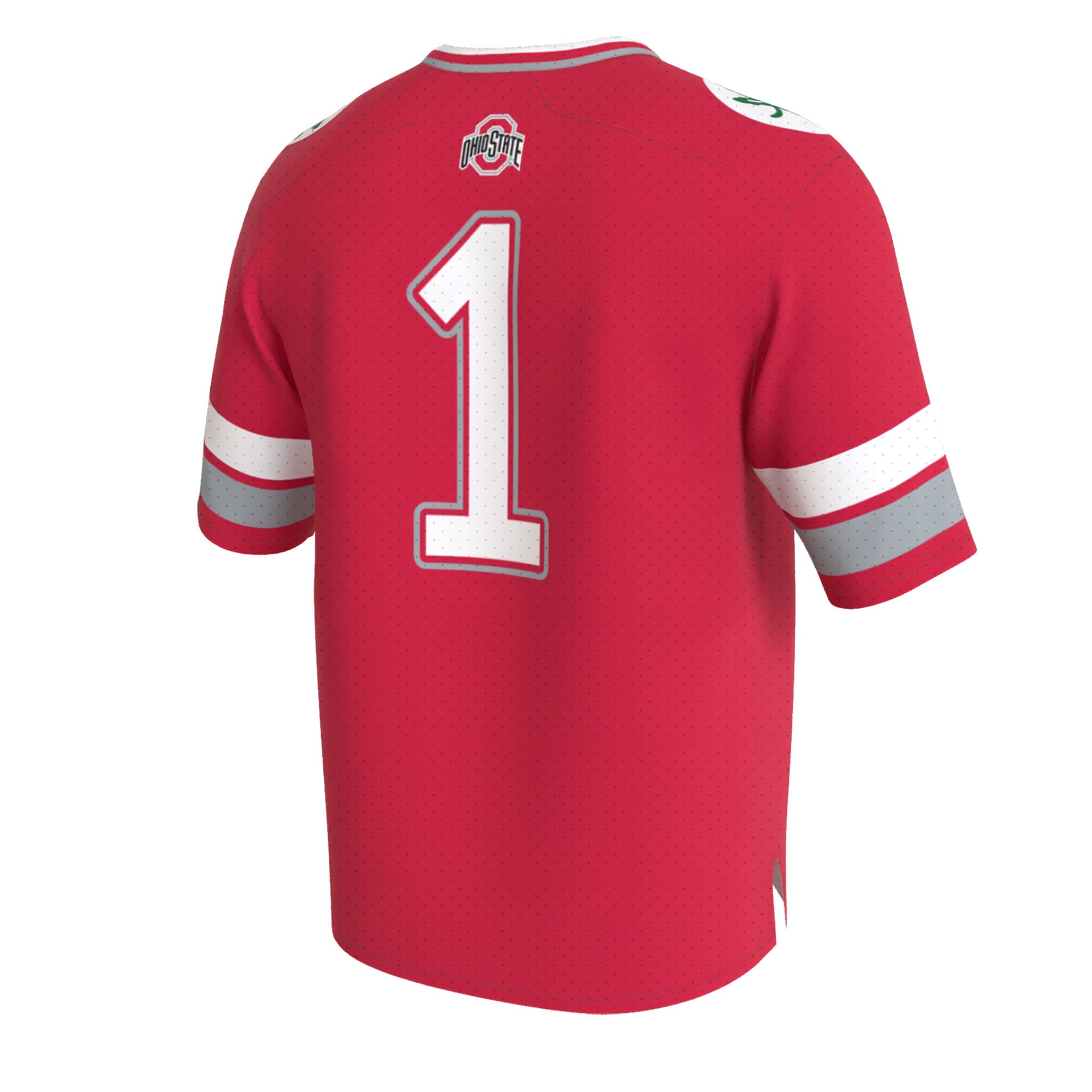 Ohio State Buckeyes Unisex Lightweight Collegiate Football Fashion Jersey Scarlet - back view
