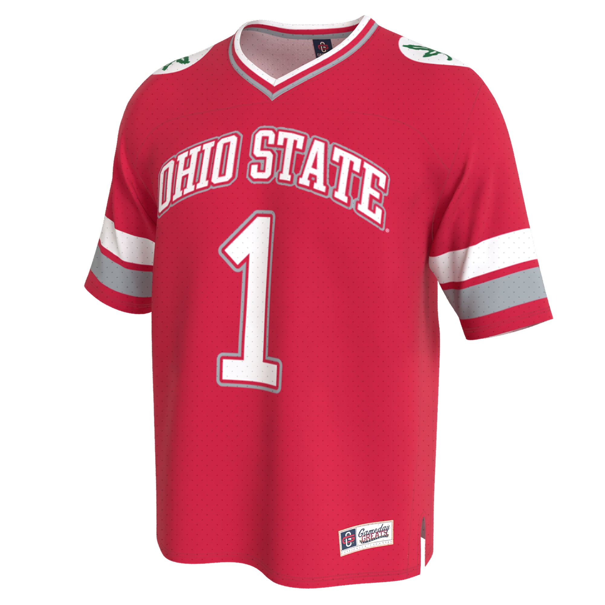 Ohio State Buckeyes Unisex Lightweight Collegiate Football Fashion Jersey Scarlet - front view