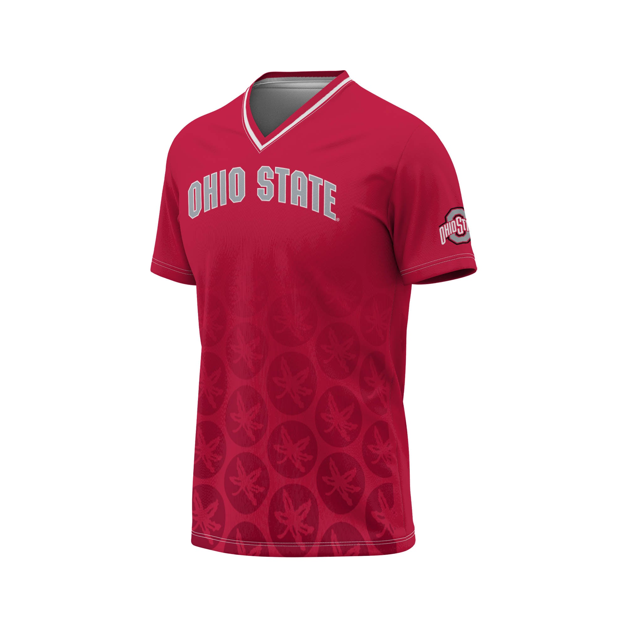 Ohio State Buckeyes Unisex Lightweight Soccer Fashion Jersey Scarlet - front view