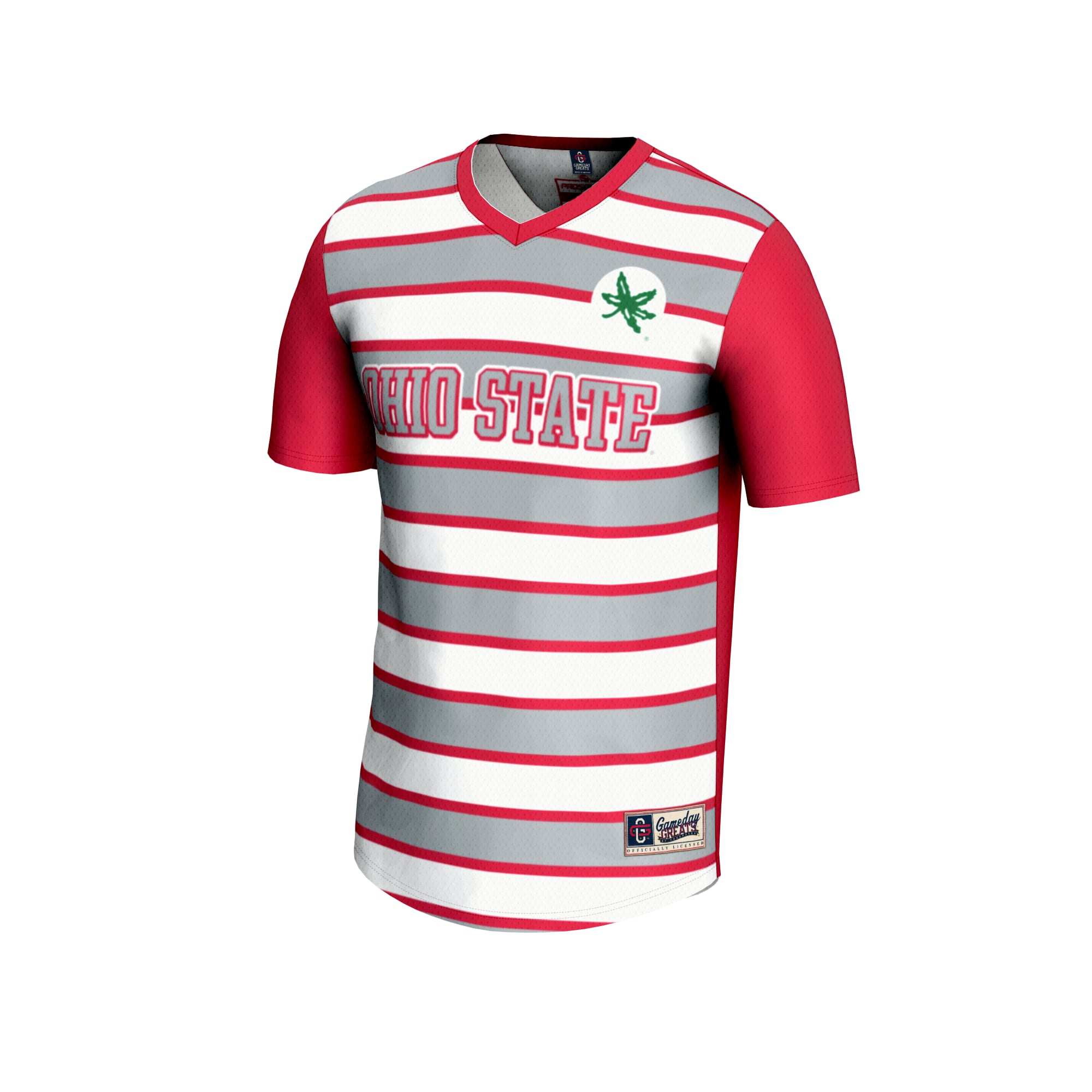 #1 Ohio State Buckeyes Unisex Lightweight Soccer Fashion Jersey Scarlet - front view