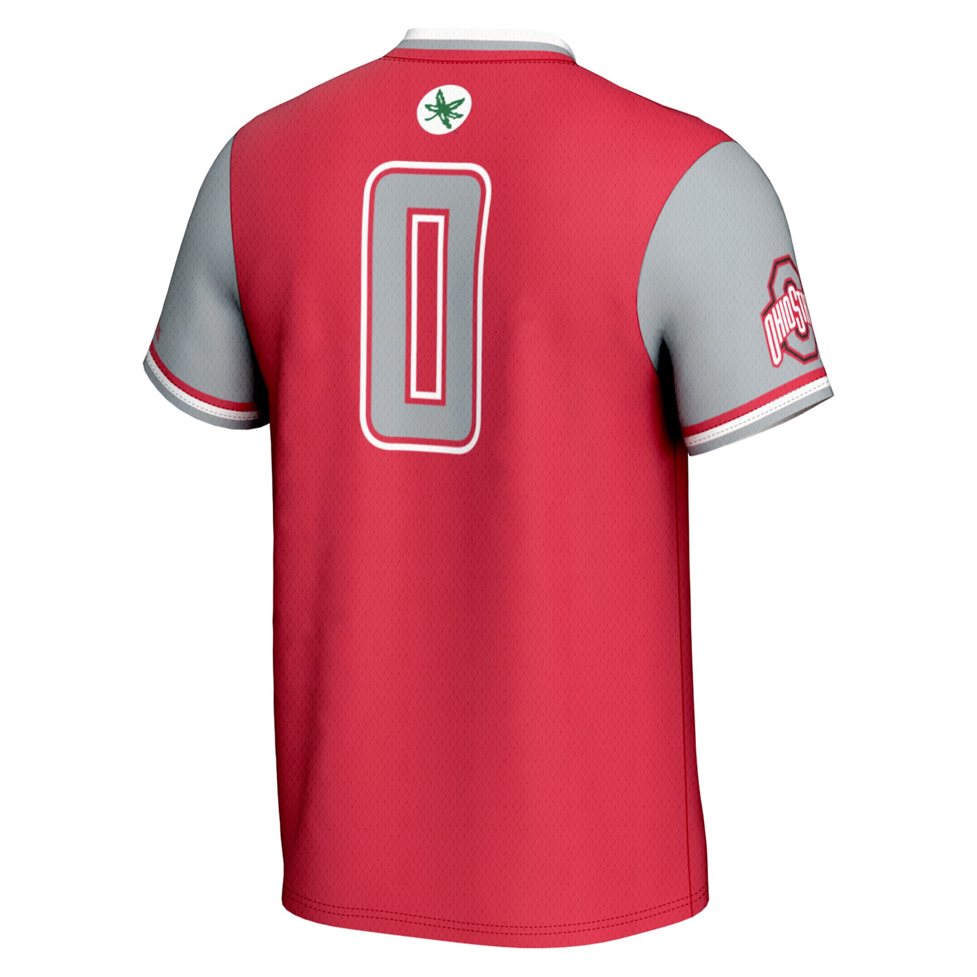 #0 Ohio State Buckeyes Unisex Lightweight Softball Jersey Scarlet - back view