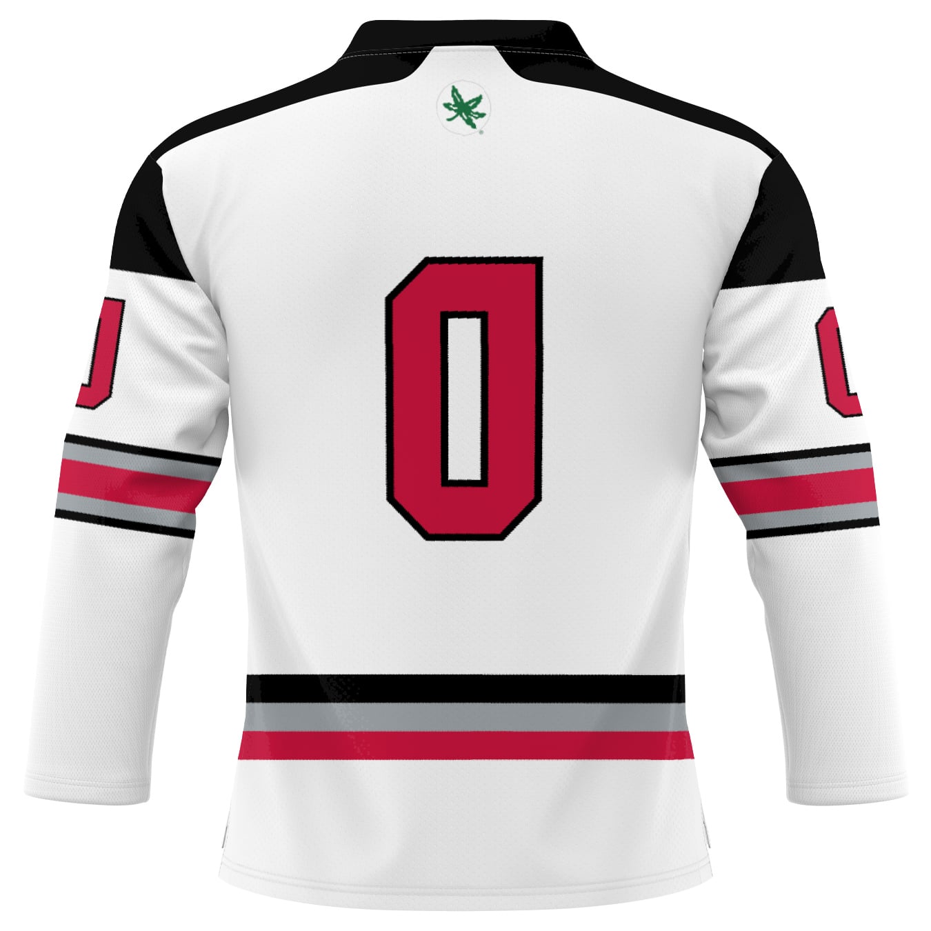 #0 Ohio State Buckeyes Unisex Women's Hockey Jersey White - back view