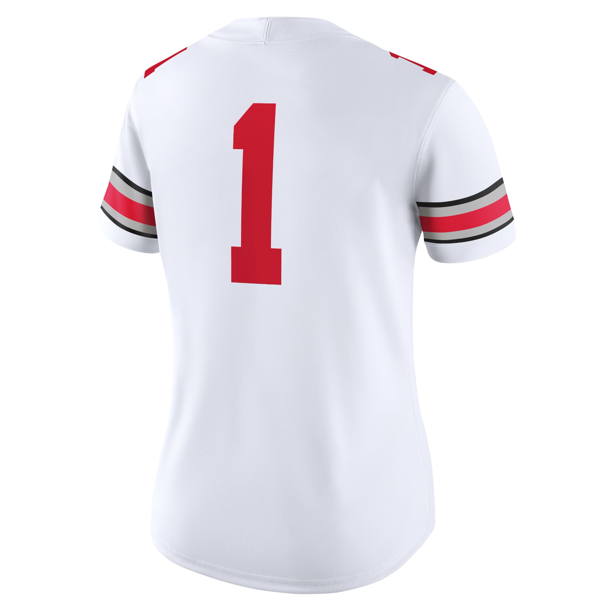 #1 Ohio State Buckeyes Women's Jersey White - back view