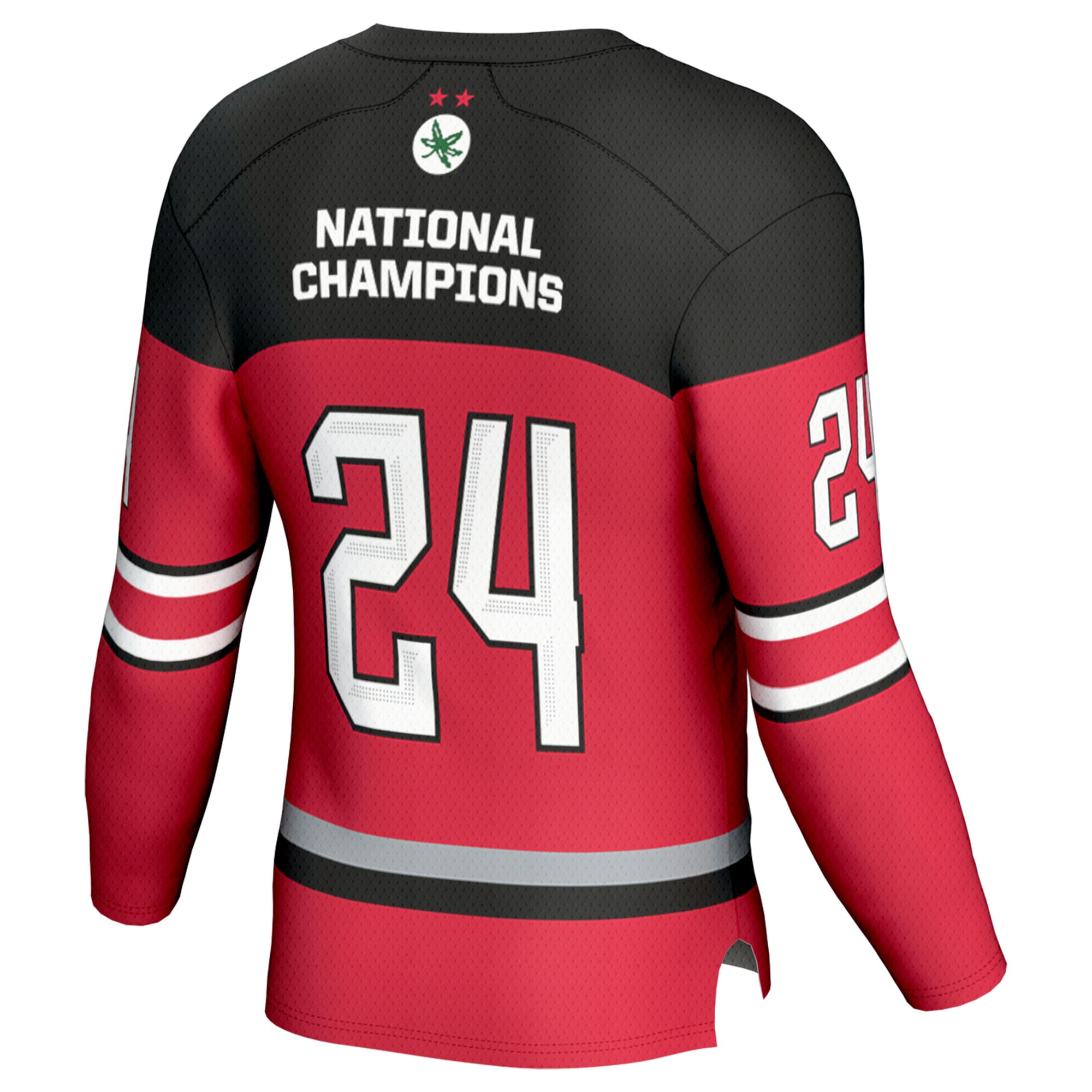 Ohio State Buckeyes Youth 2024 NCAA Women's Ice Hockey National Champions Fashion - back view