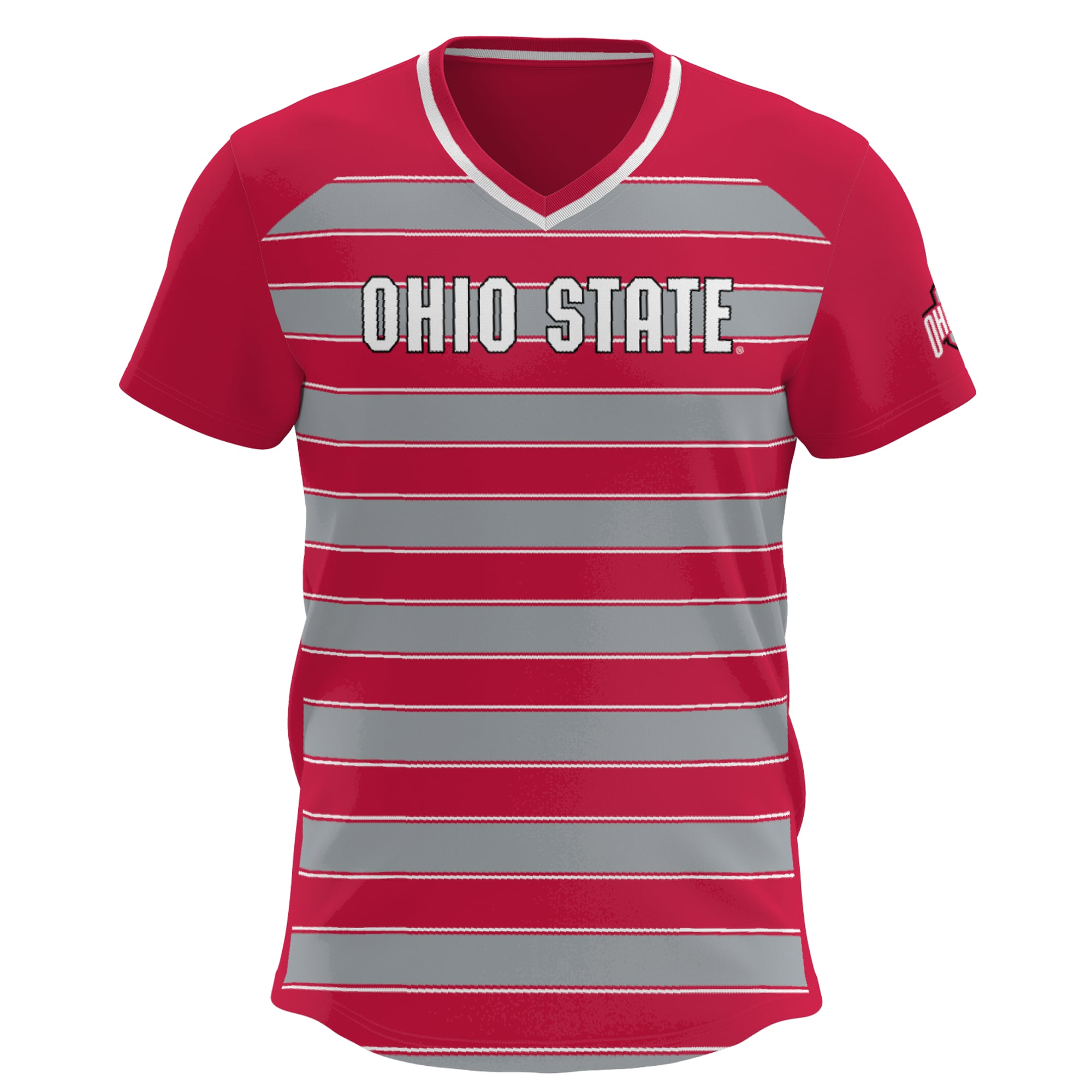 Ohio State Buckeyes Youth Lightweight Soccer Jersey Scarlet - front view