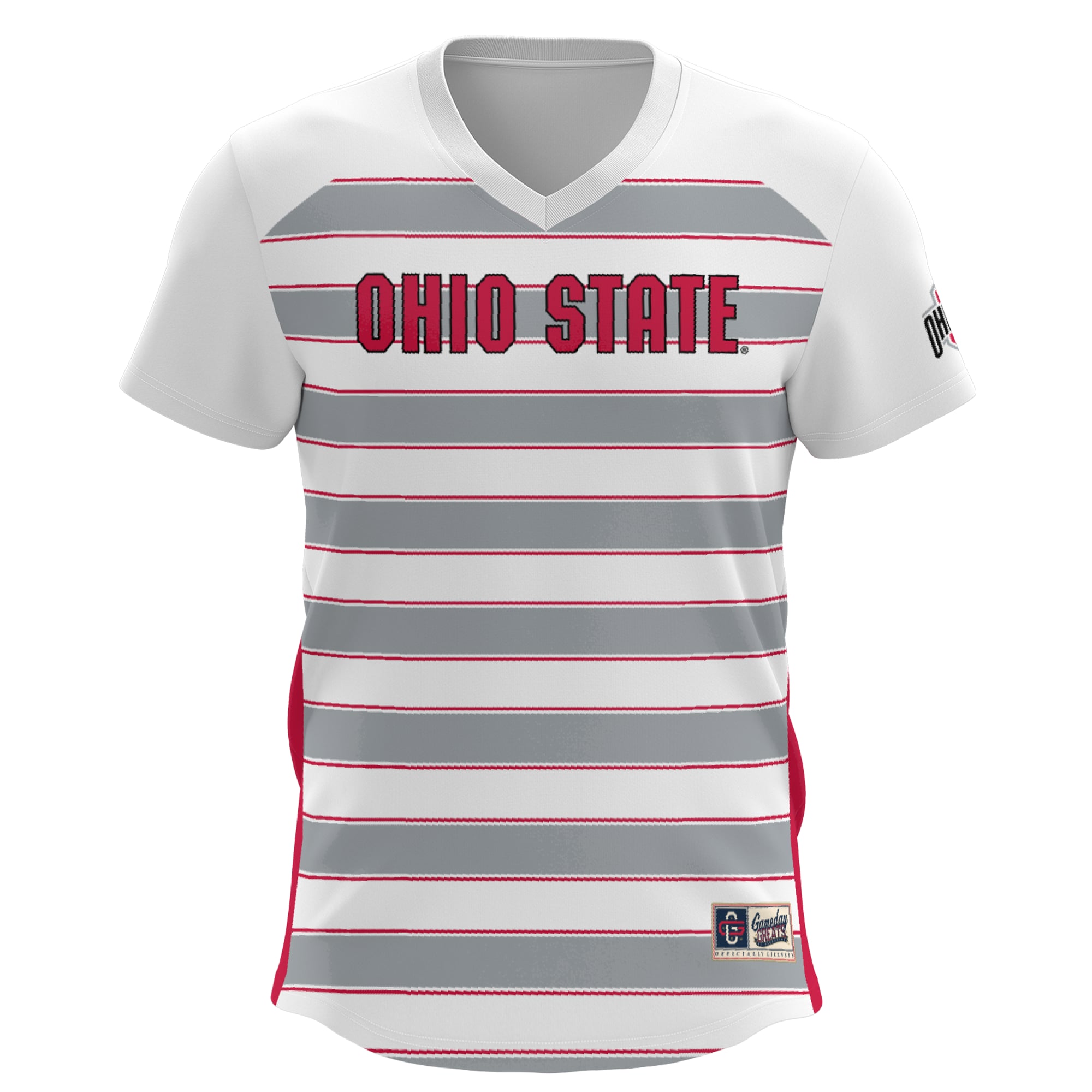 Ohio State Buckeyes Youth Lightweight Soccer Jersey White - front view