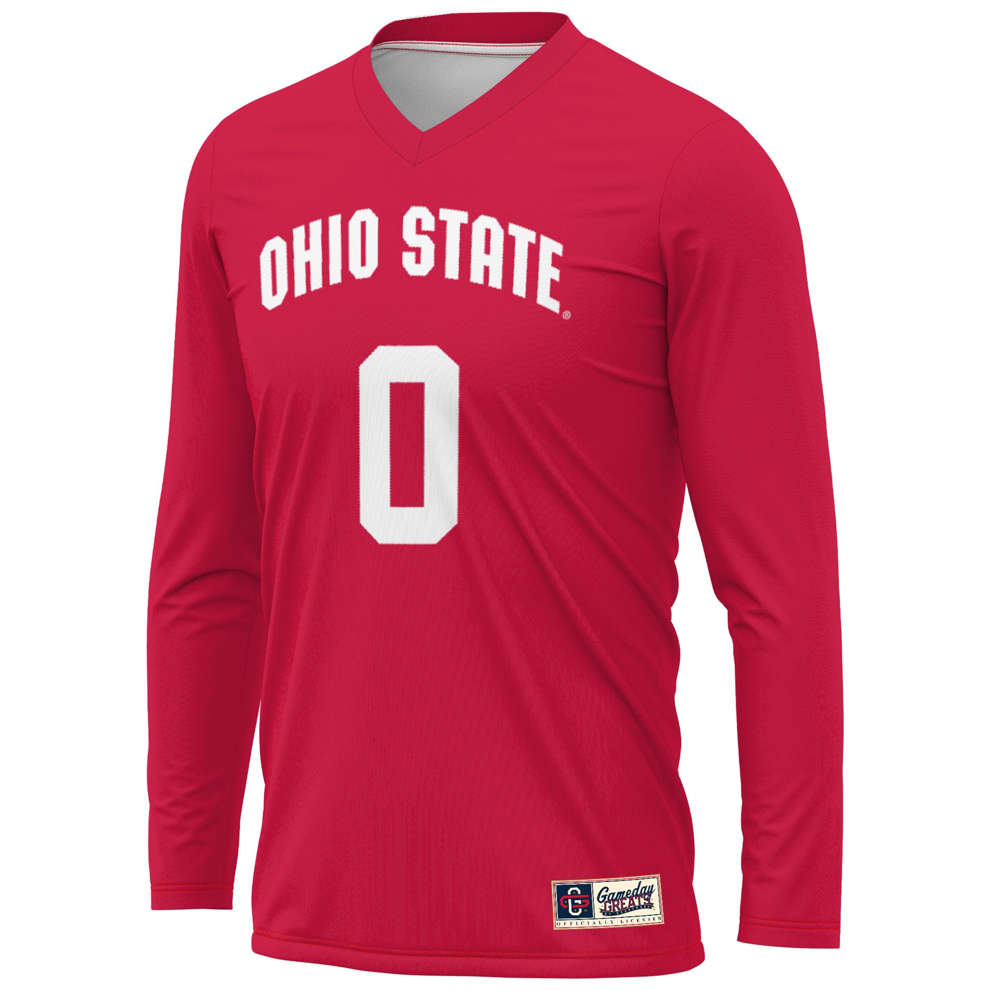 #0 Ohio State Buckeyes Youth Lightweight Women's Volleyball Jersey Scarlet - front view