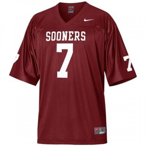 Oklahoma Sooners #7 DeMarco Murray Men Stitch Jersey Red - front and back view