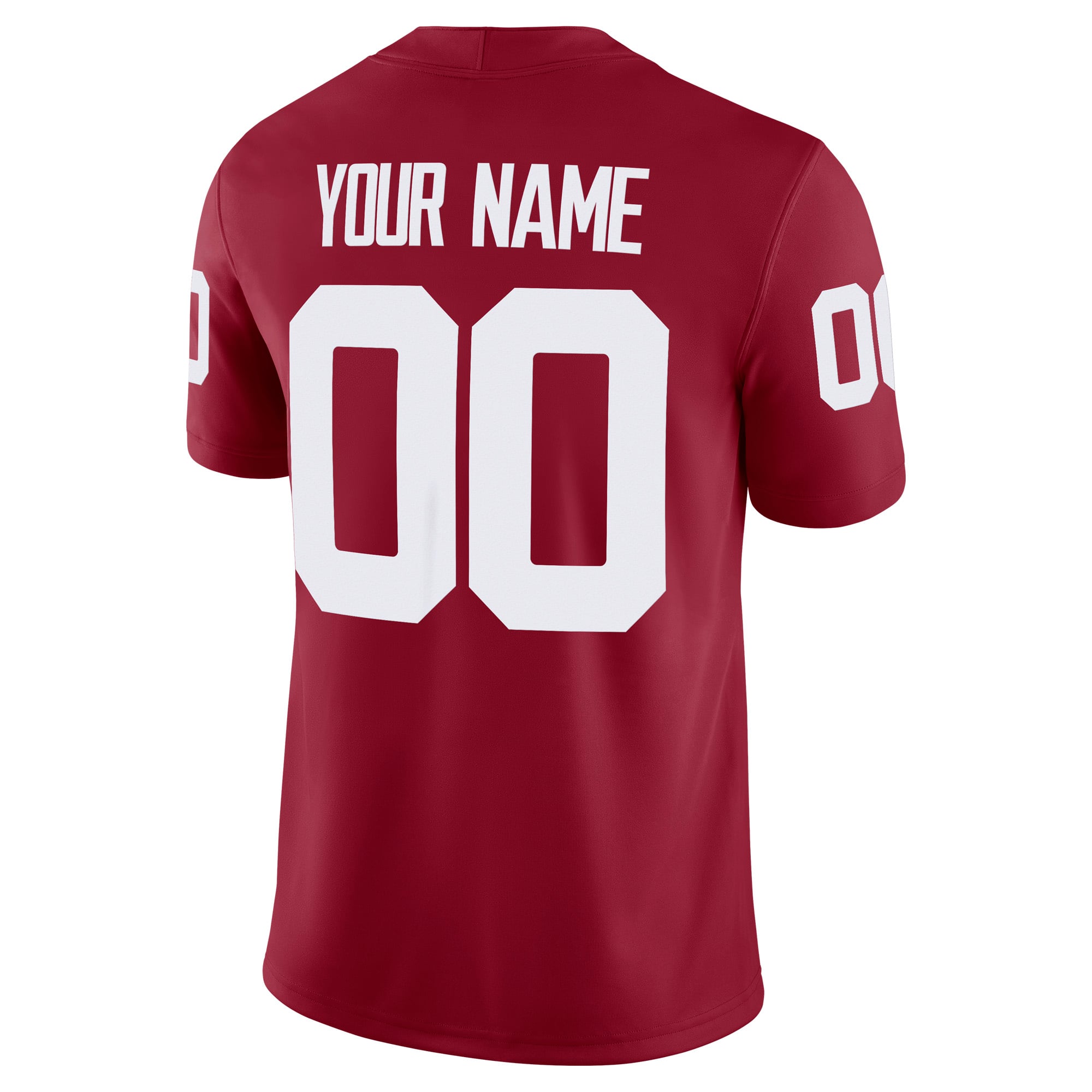 Oklahoma Sooners Custom Football Jersey Crimson - back view
