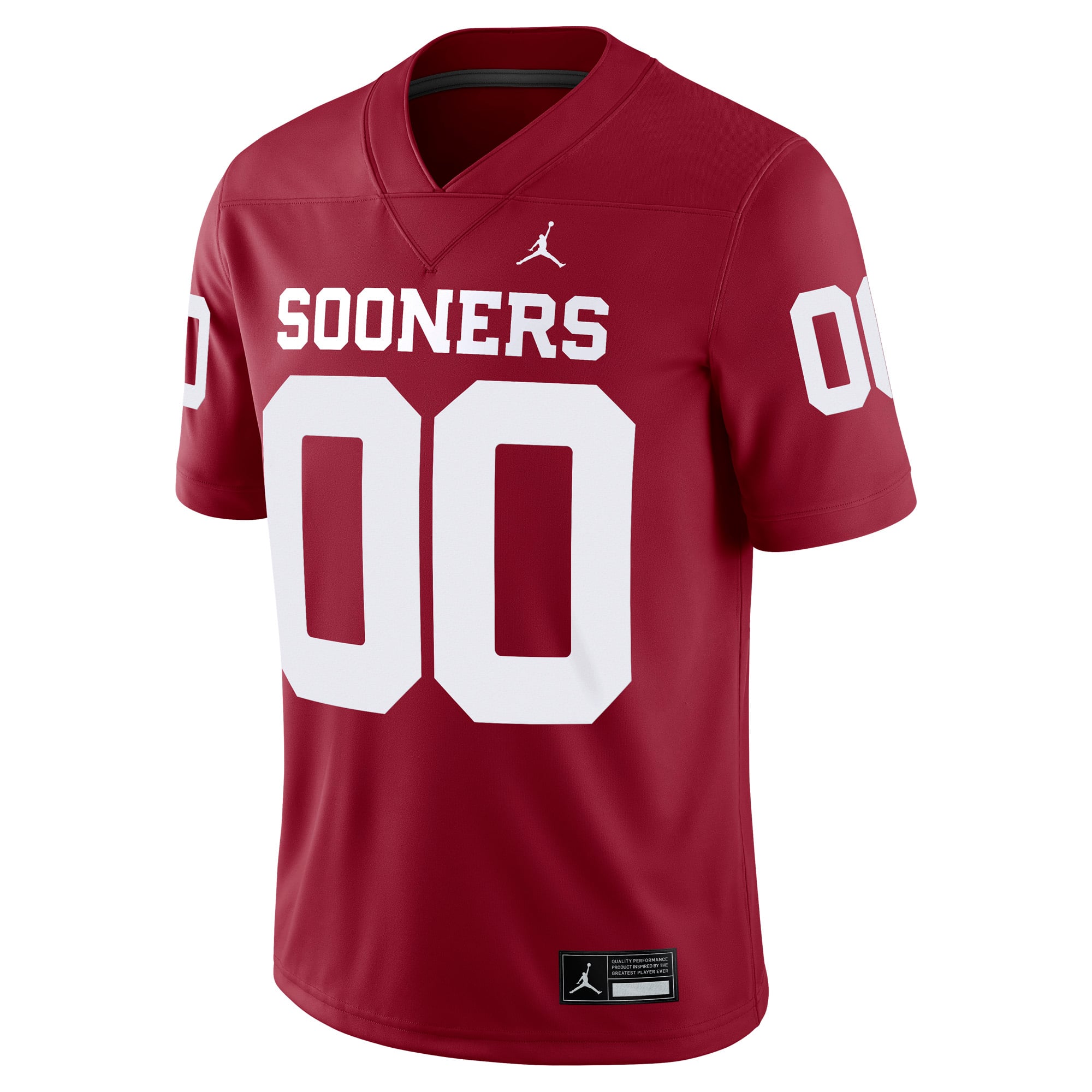 Oklahoma Sooners Custom Football Jersey Crimson - front view