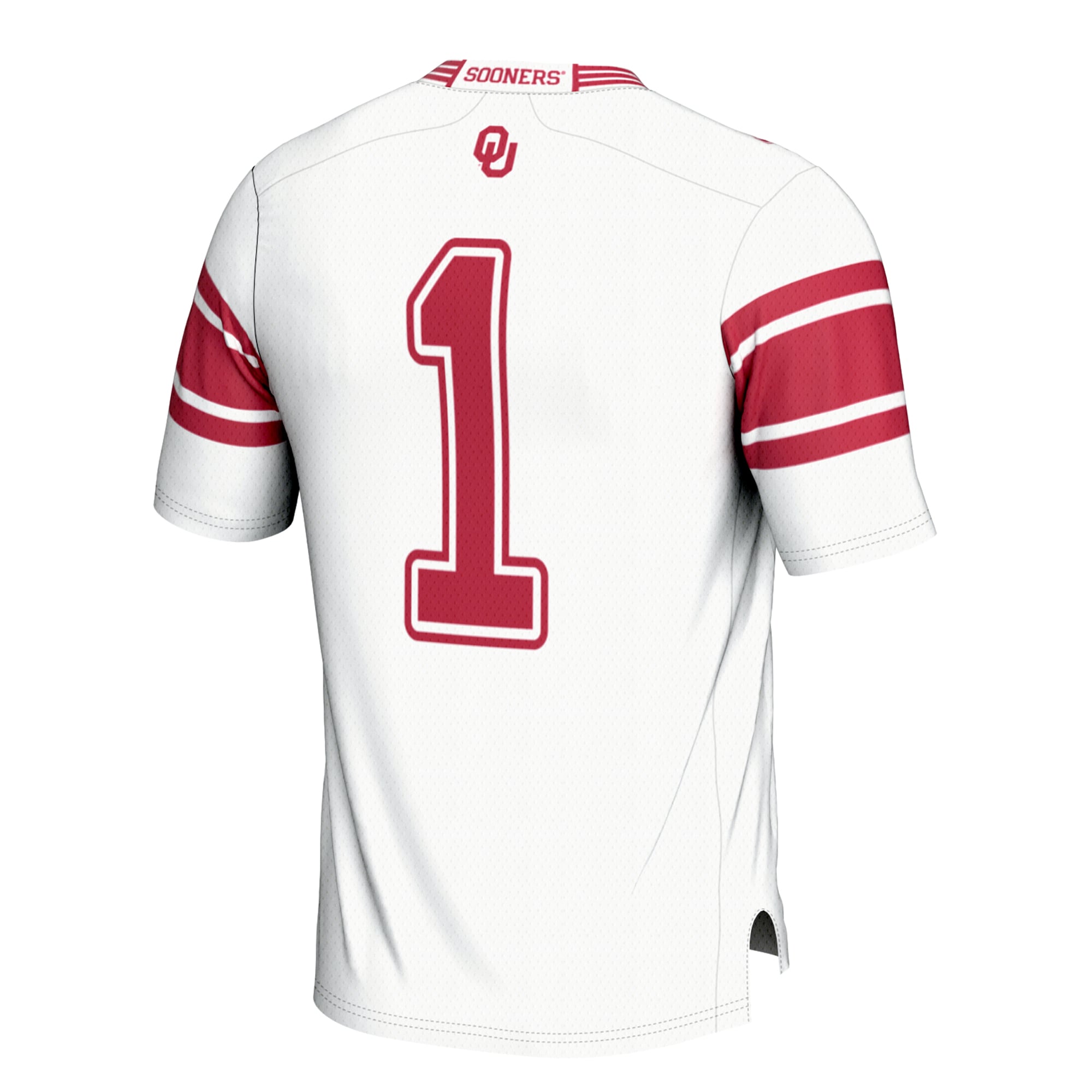#1 Oklahoma Sooners Football Jersey White - back view