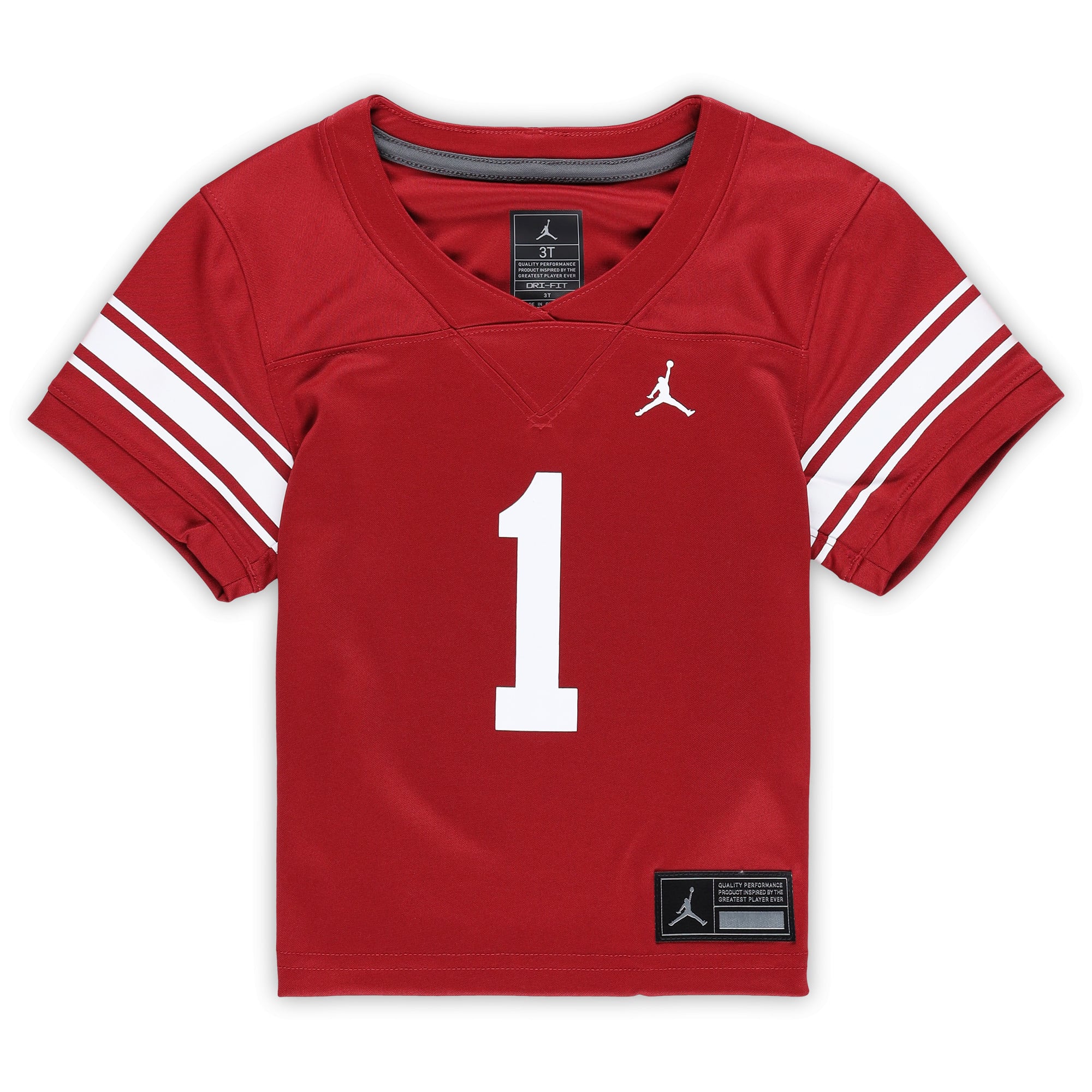 #1 Oklahoma Sooners Toddler Alternate Football Jersey Crimson - front view