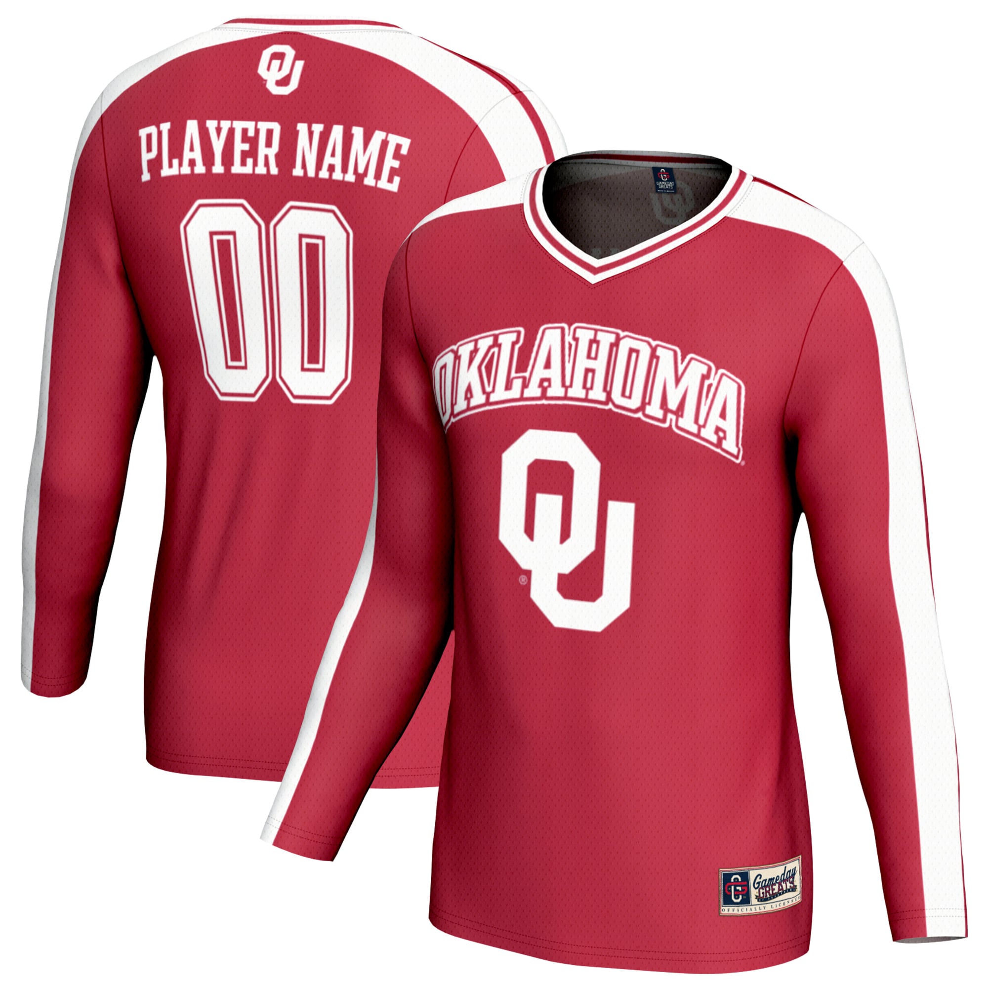 Oklahoma Sooners Unisex Collegiate Women's Volleyball Lightweight Fashion - front and back view