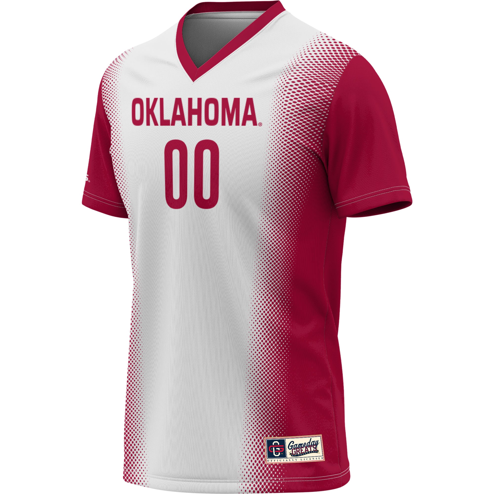 Oklahoma Sooners Youth Lightweight Women's Soccer Jersey White - front view