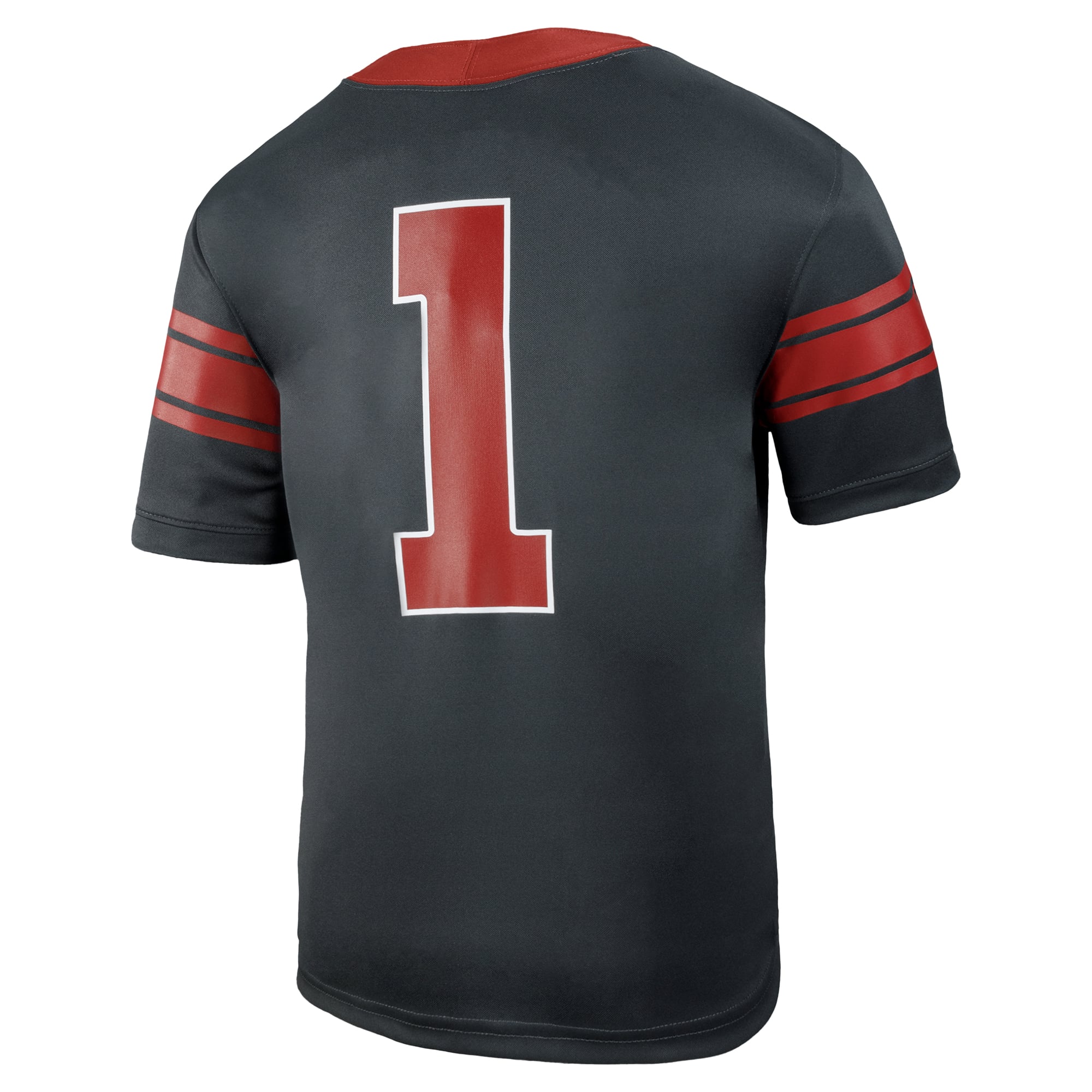 #1 Oklahoma Sooners Youth Football Jersey Anthracite - back view