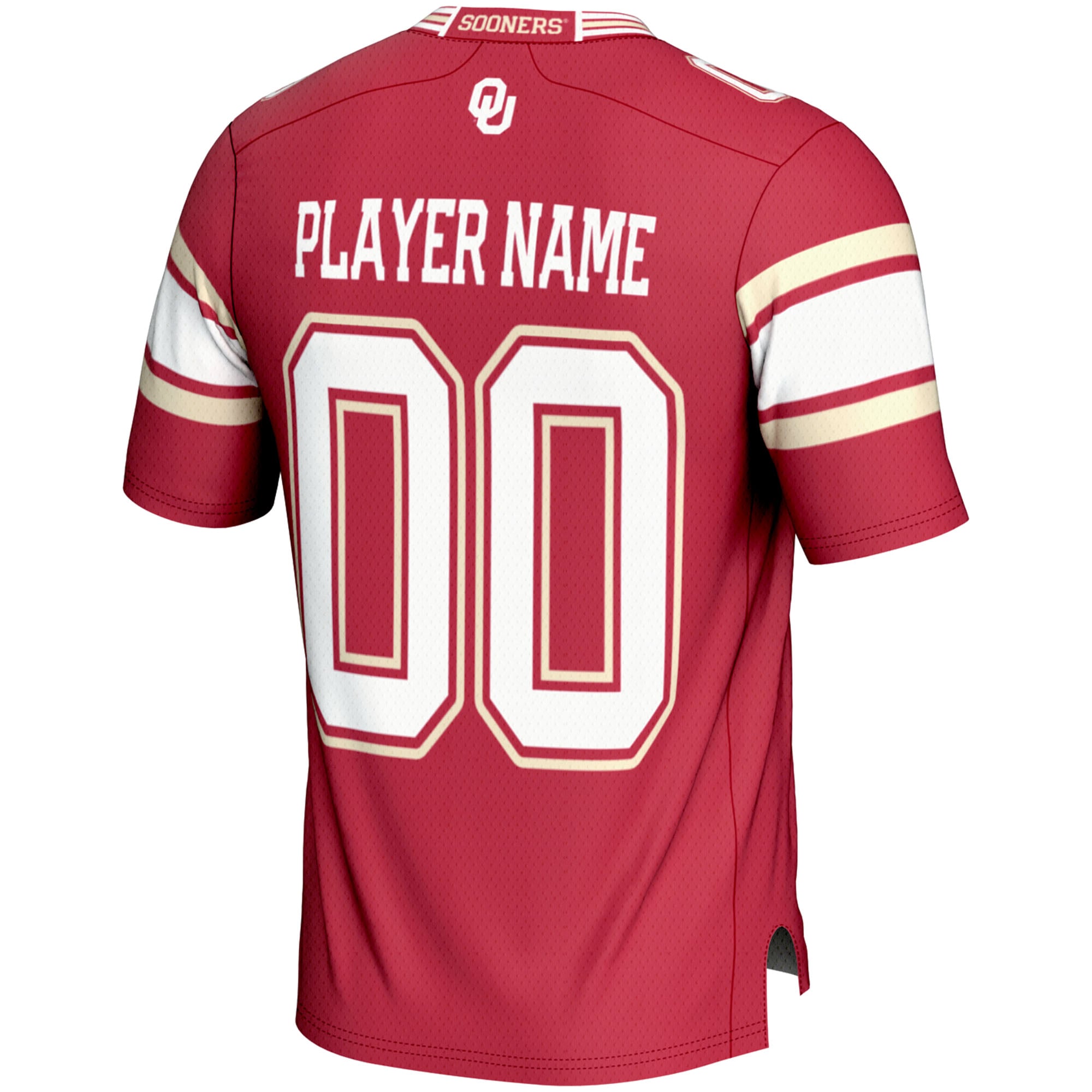 Oklahoma Sooners Youth Football Jersey Crimson - back view