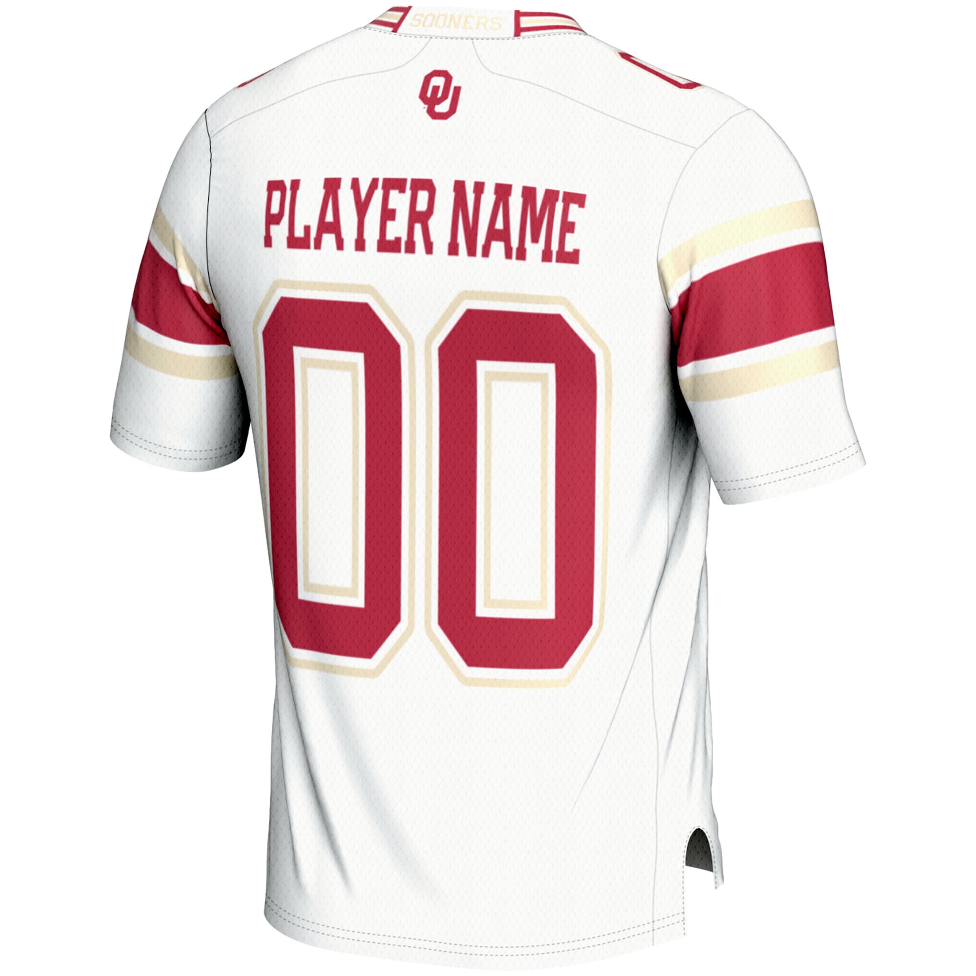 Oklahoma Sooners Youth Football Jersey White - back view