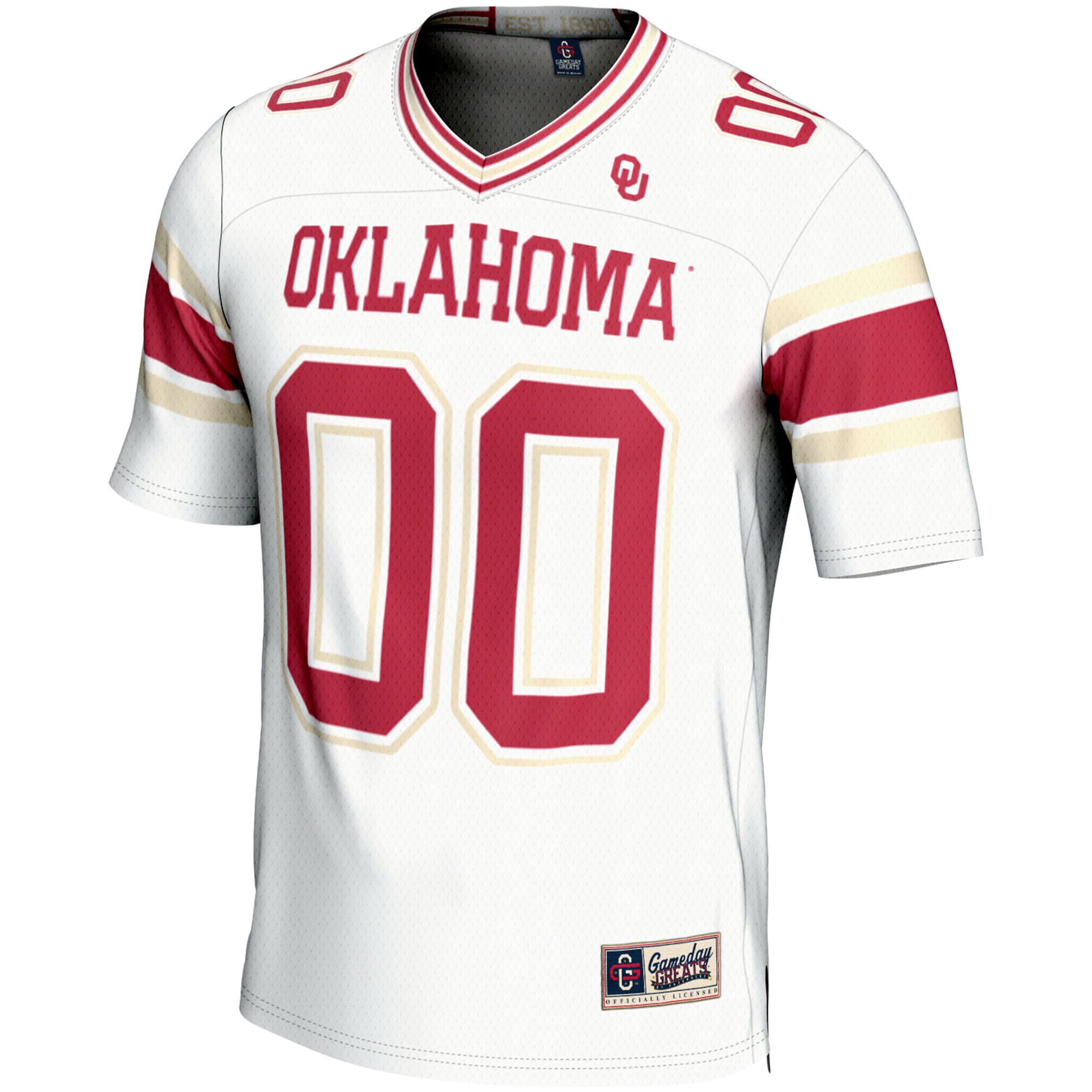 Oklahoma Sooners Youth Football Jersey White - front view