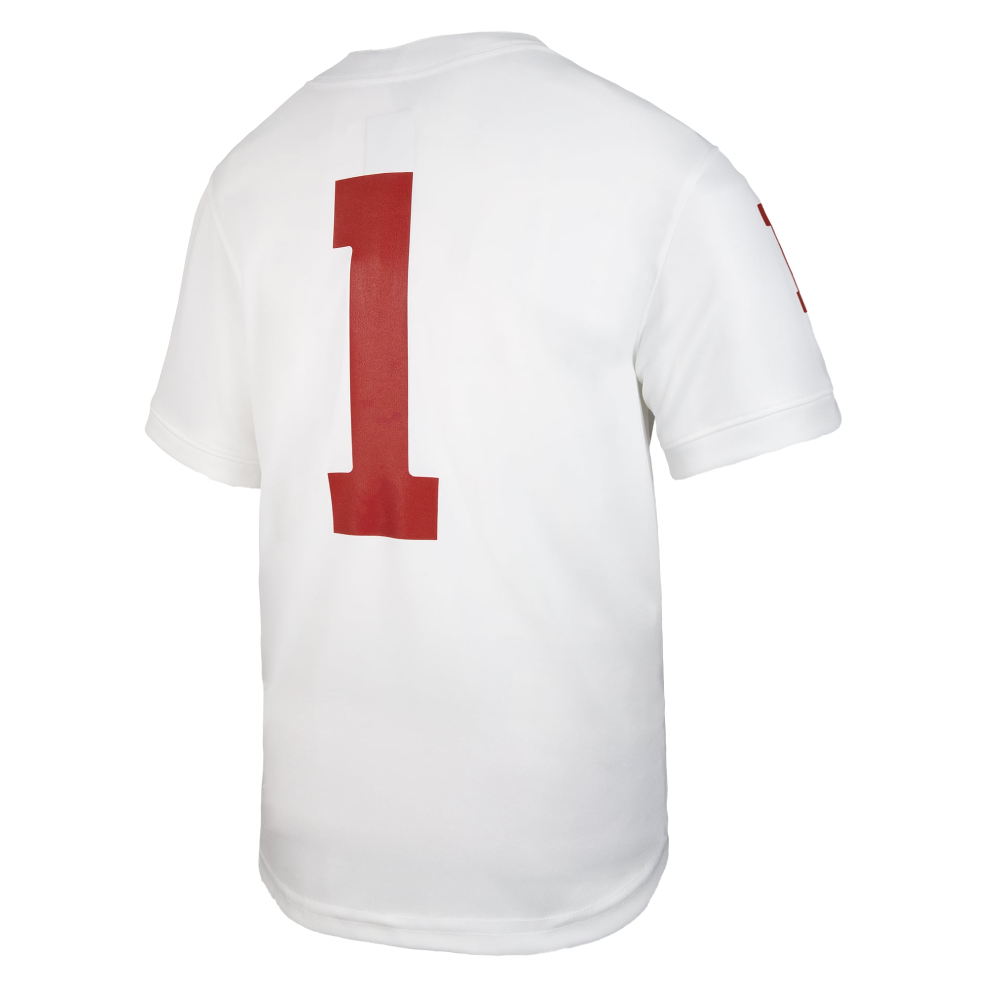 #1 Oklahoma Sooners Youth Jersey White - back view