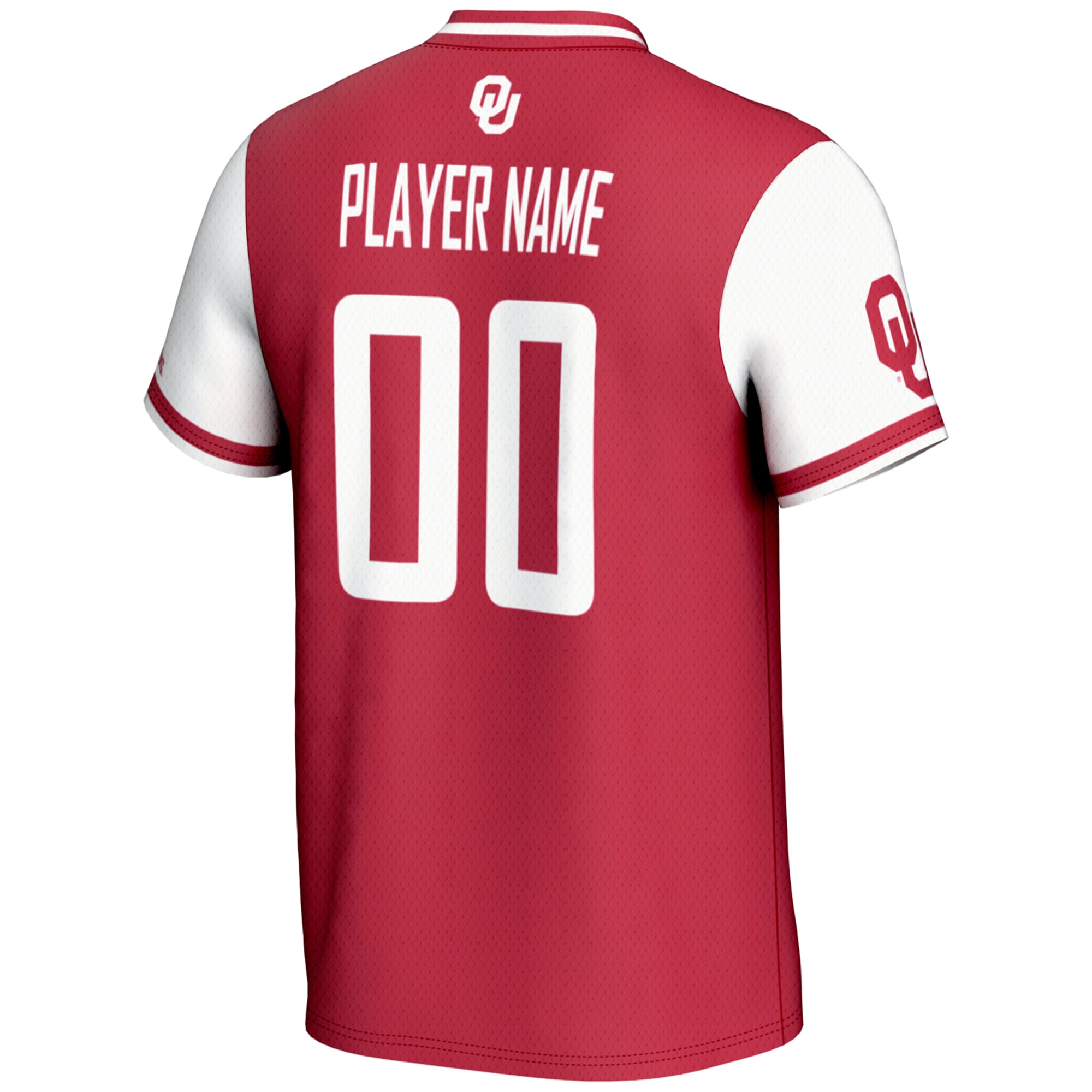 Oklahoma Sooners Youth Lightweight Softball Jersey Red - back view