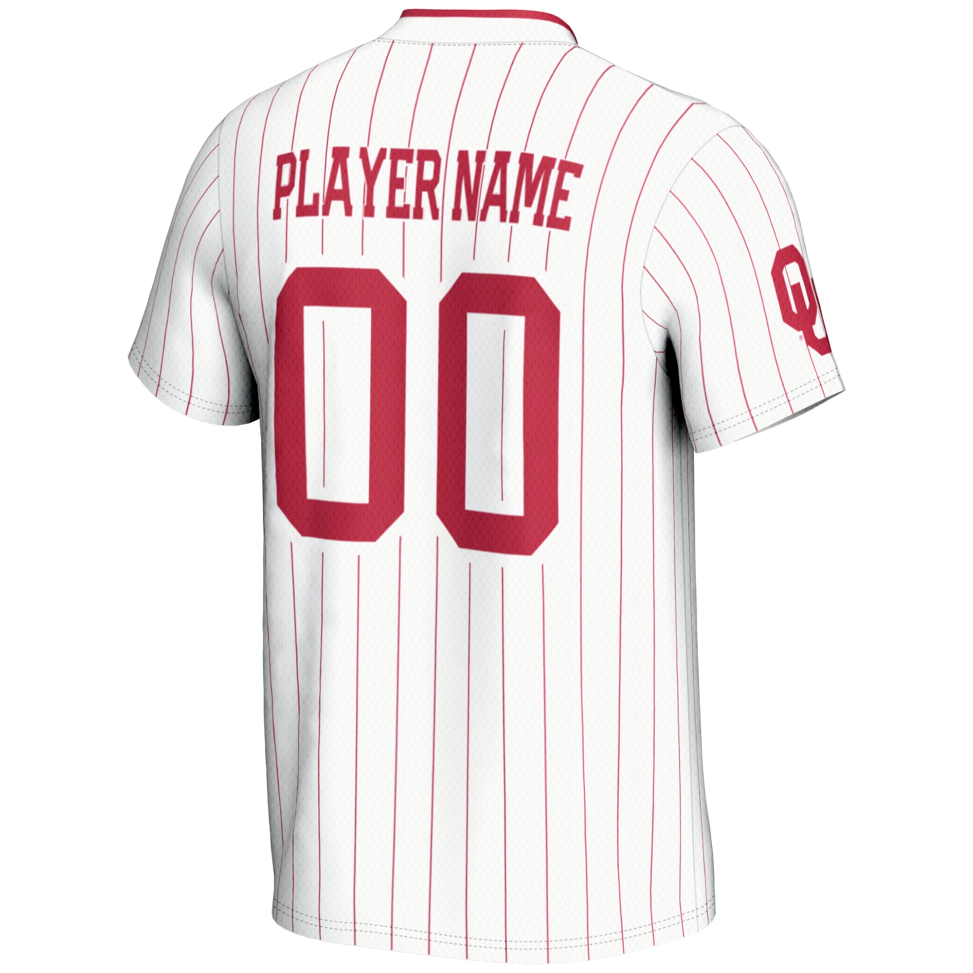 Oklahoma Sooners Youth Lightweight Softball Jersey White - back view