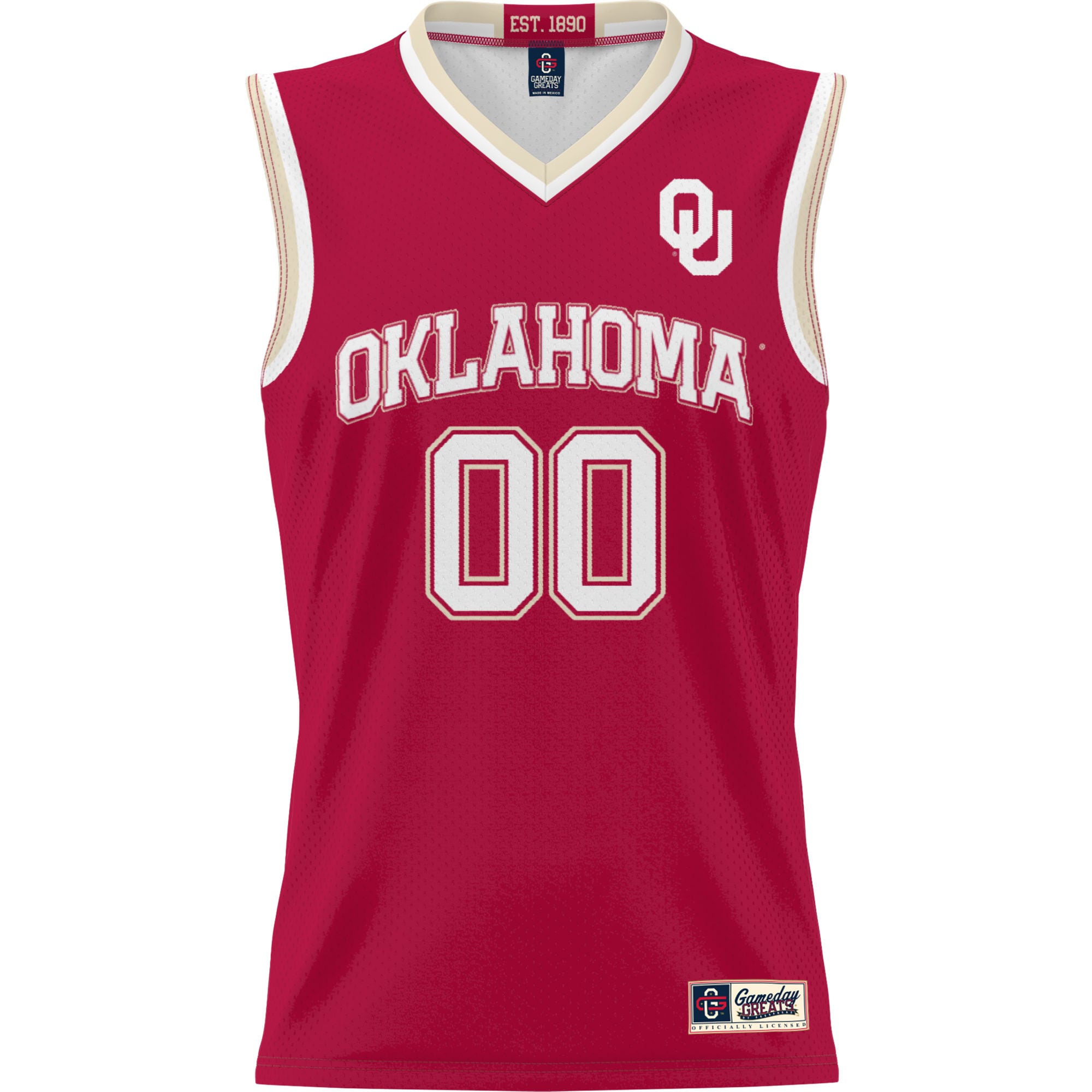 Oklahoma Sooners Youth Lightweight Women's Basketball Jersey Crimson - front view