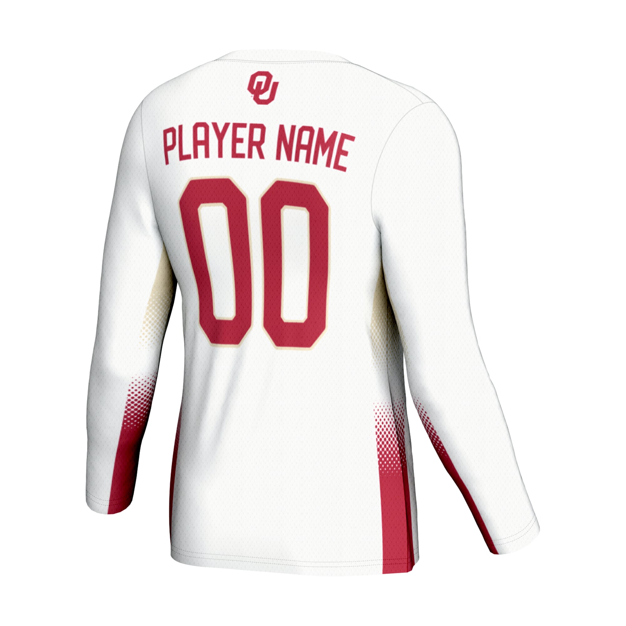 Oklahoma Sooners Youth Lightweight Women's Volleyball Jersey White - back view