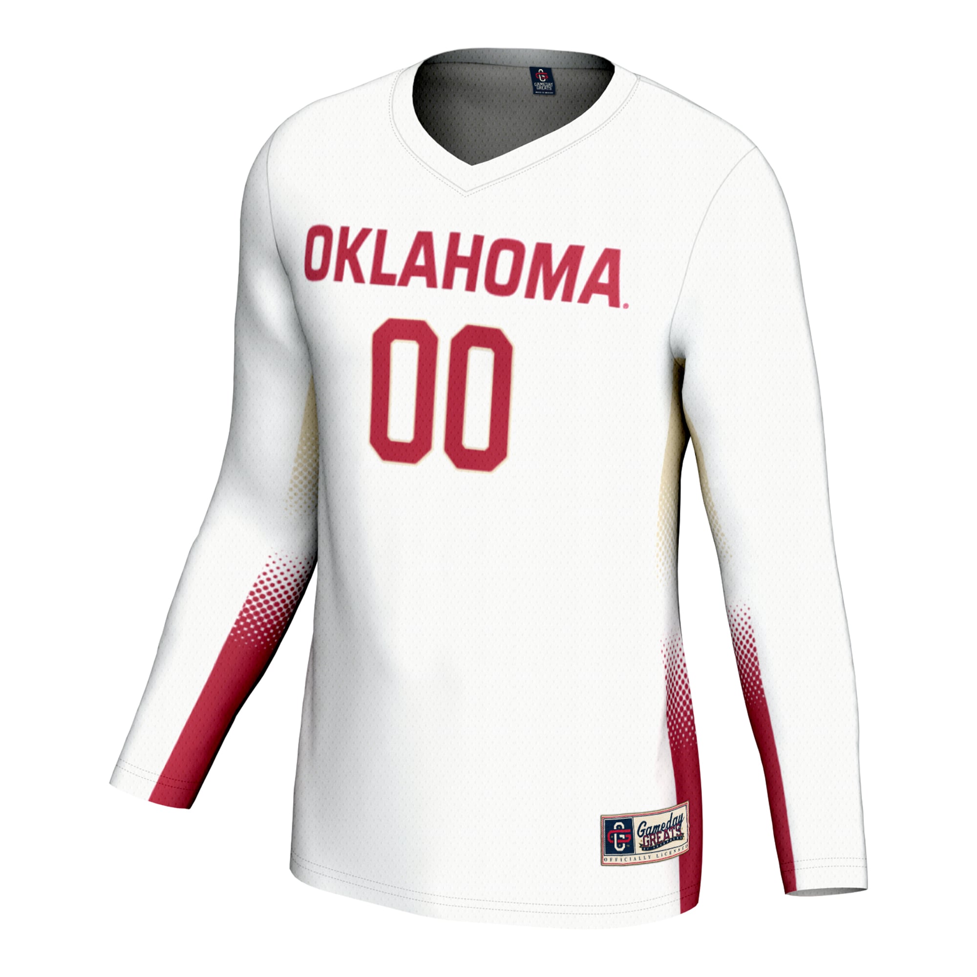 Oklahoma Sooners Youth Lightweight Women's Volleyball Jersey White - front view