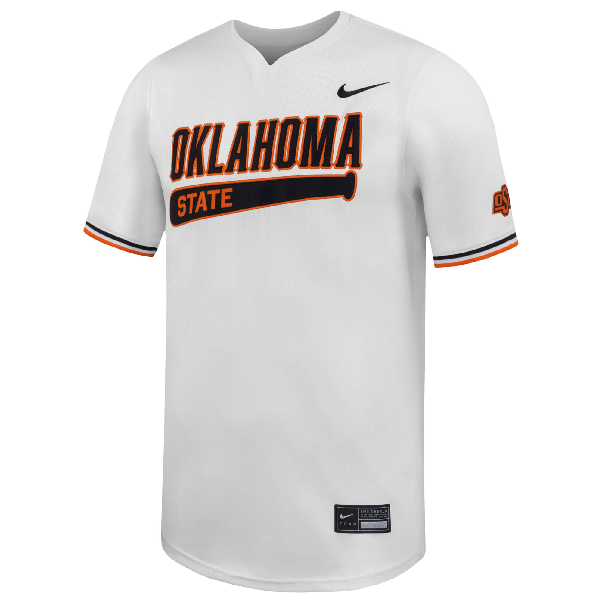 Oklahoma State Cowboys Baseball Jersey White - front view