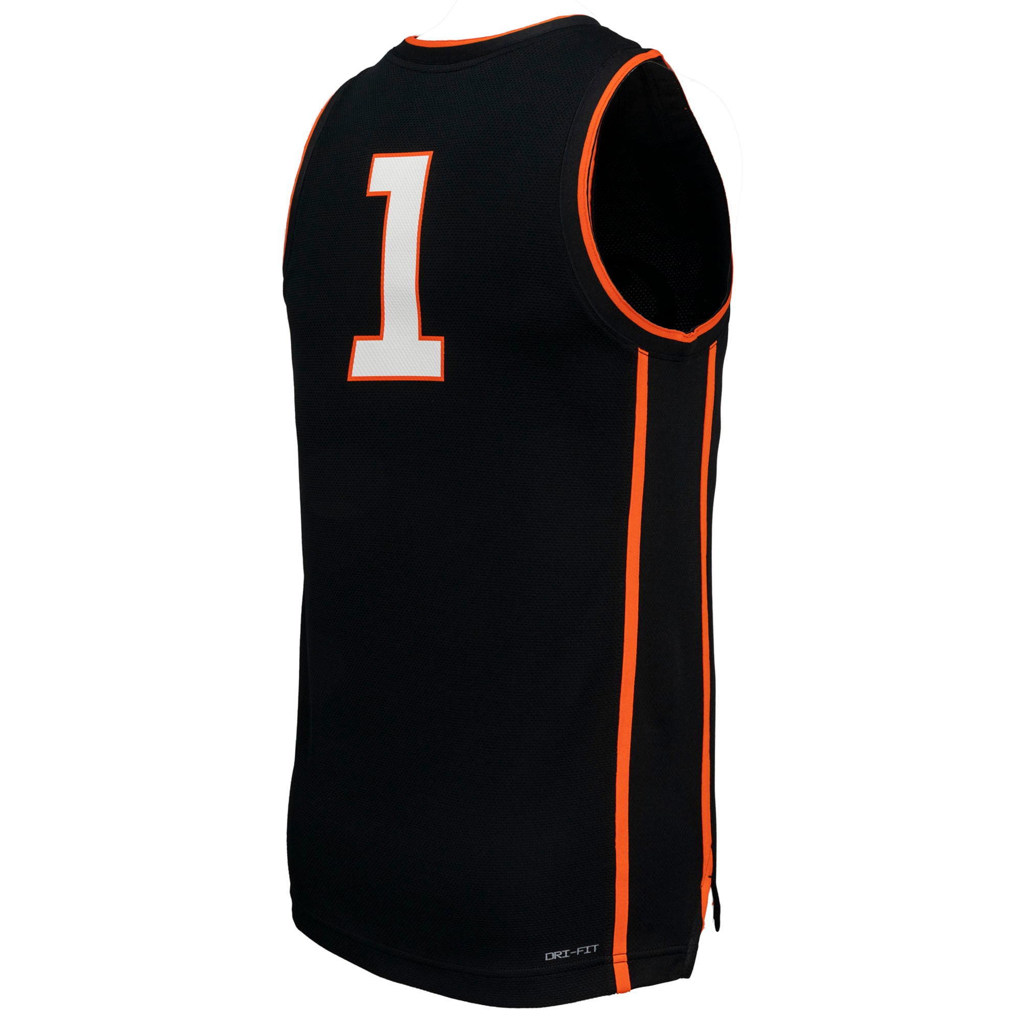 #1 Oklahoma State Cowboys Basketball Jersey Black - detail view 1