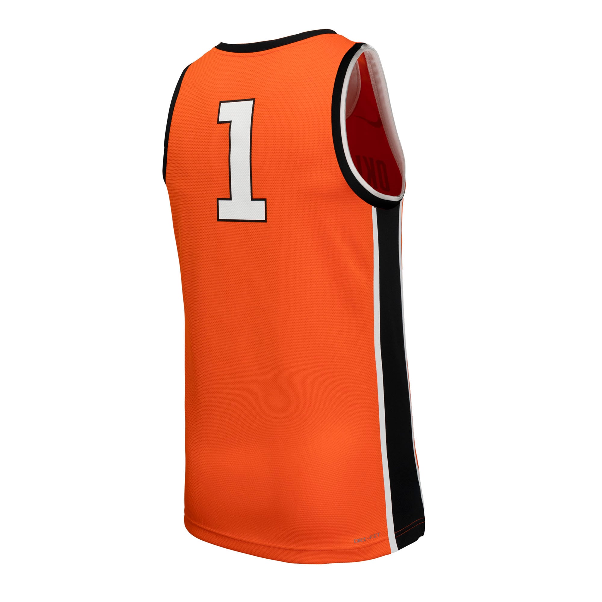 #1 Oklahoma State Cowboys Basketball Jersey Orange - back view