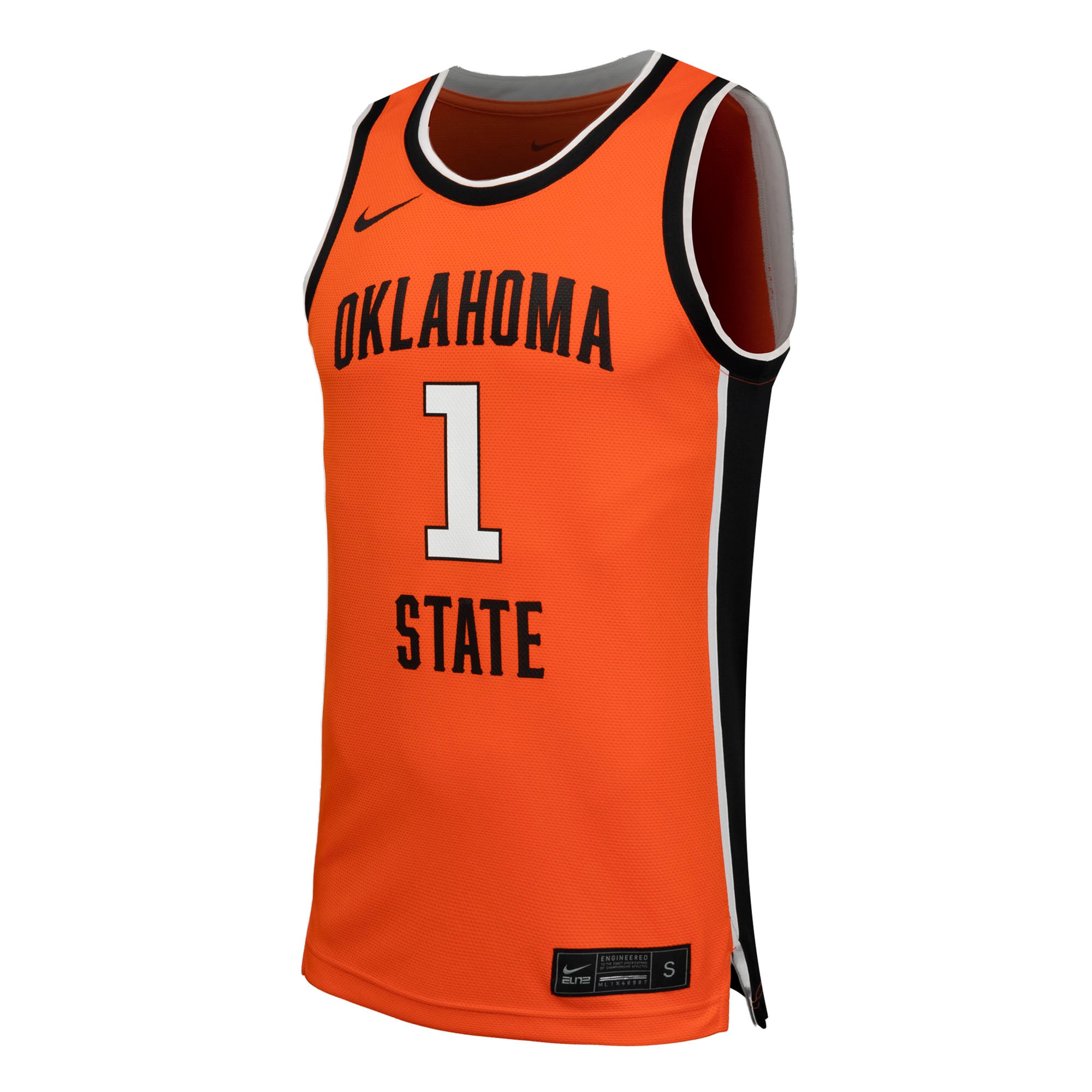 #1 Oklahoma State Cowboys Basketball Jersey Orange - front view