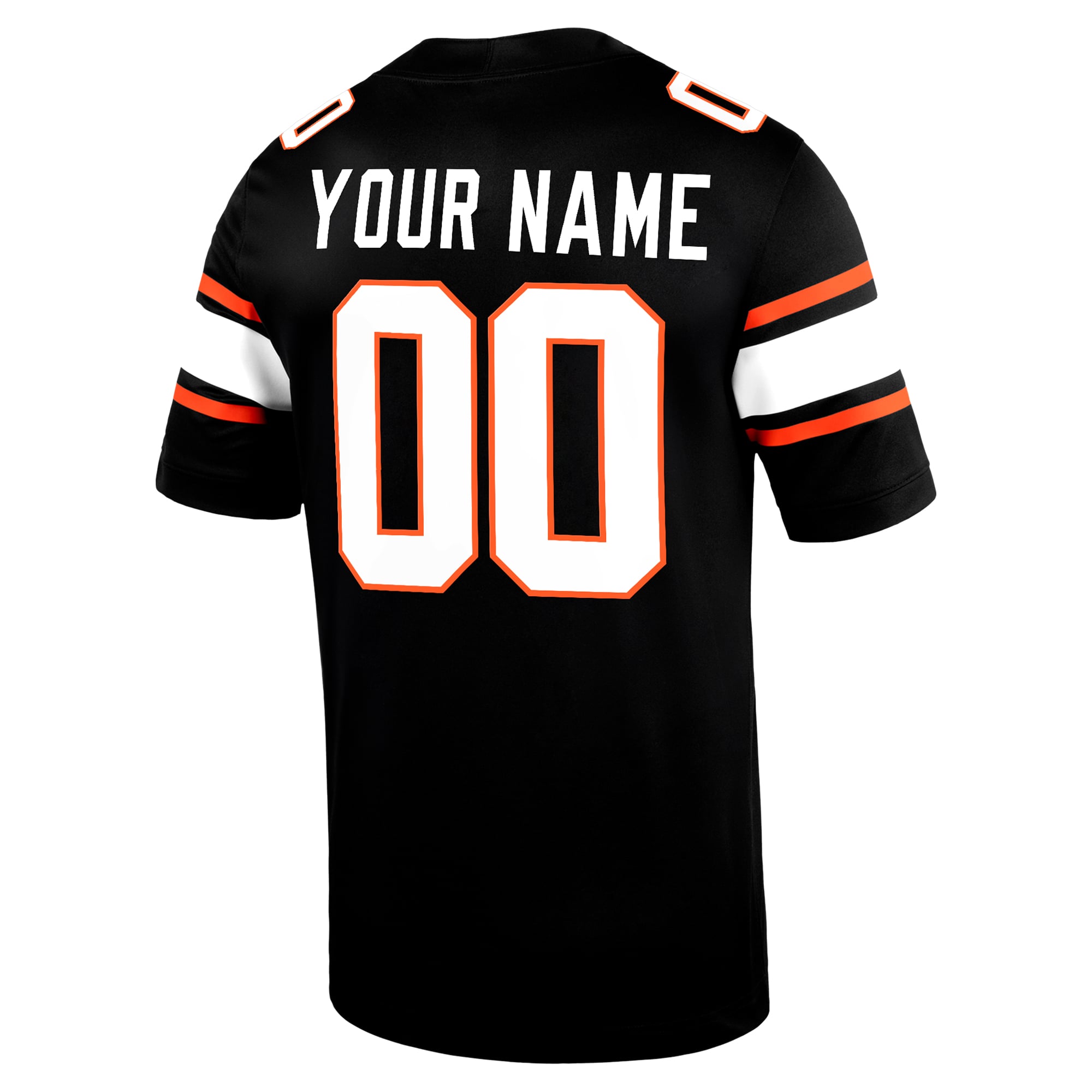 Oklahoma State Cowboys Custom Football Jersey Black - back view