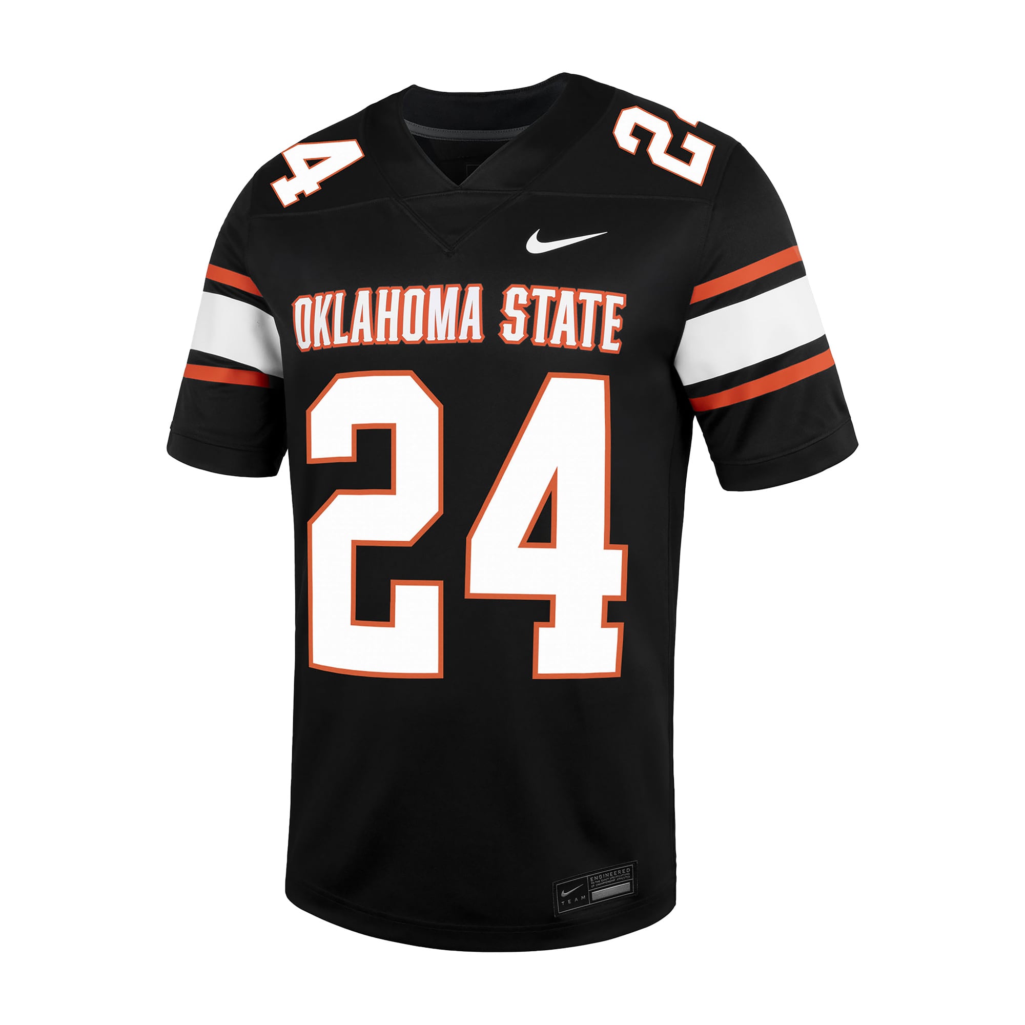 #24 Oklahoma State Cowboys Football Jersey - Black - front view