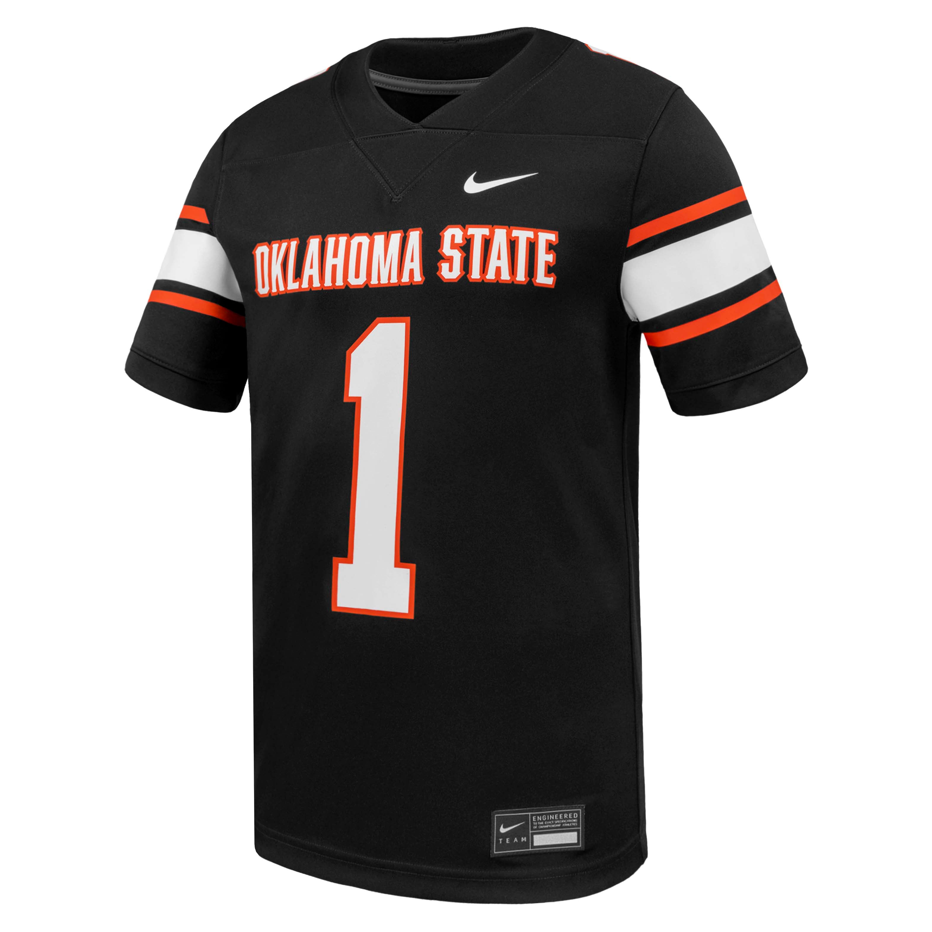 #1 Oklahoma State Cowboys Football Jersey Black - front view