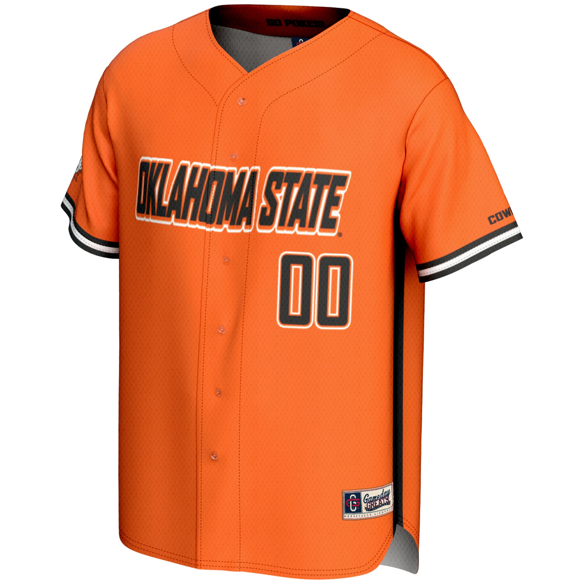 Oklahoma State Cowboys Lightweight Baseball Jersey Orange - front view