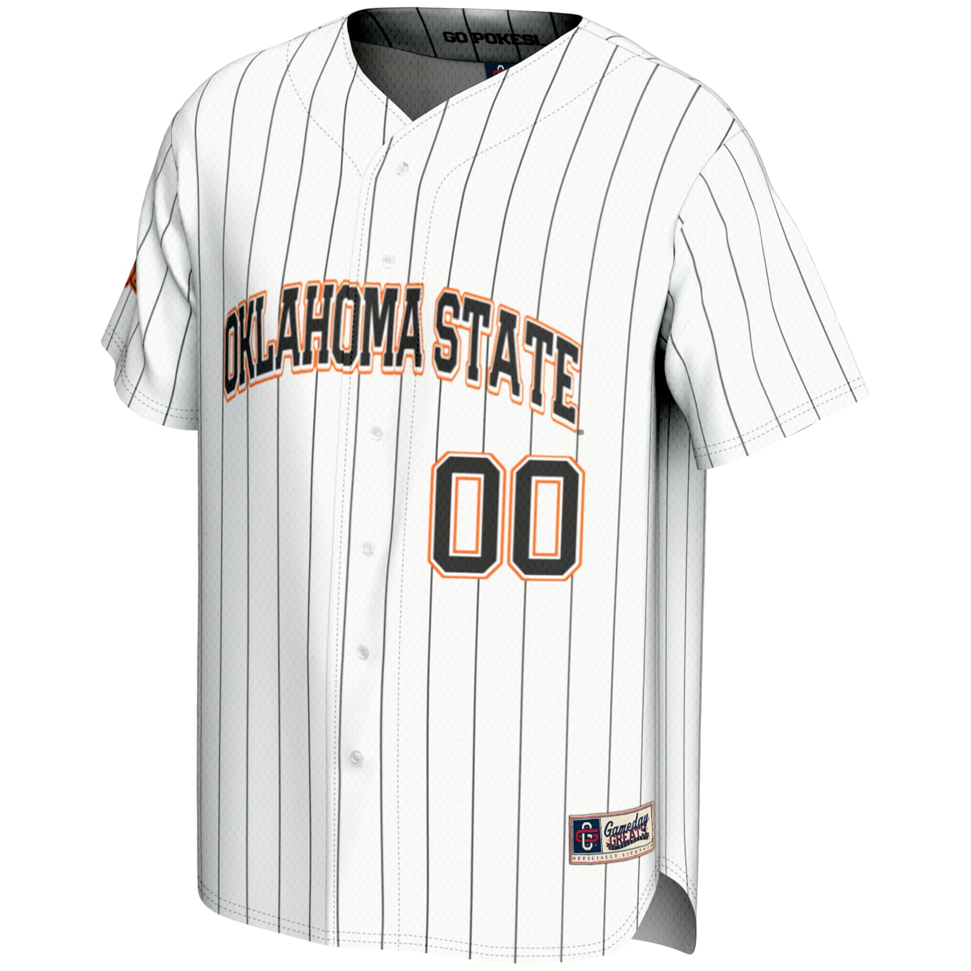 Oklahoma State Cowboys Lightweight Baseball Jersey White - front view