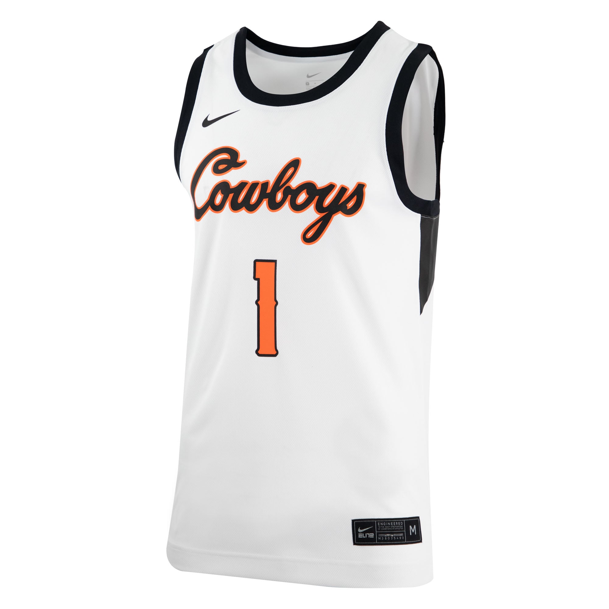 Oklahoma State Cowboys Retro Basketball Jersey White - front view