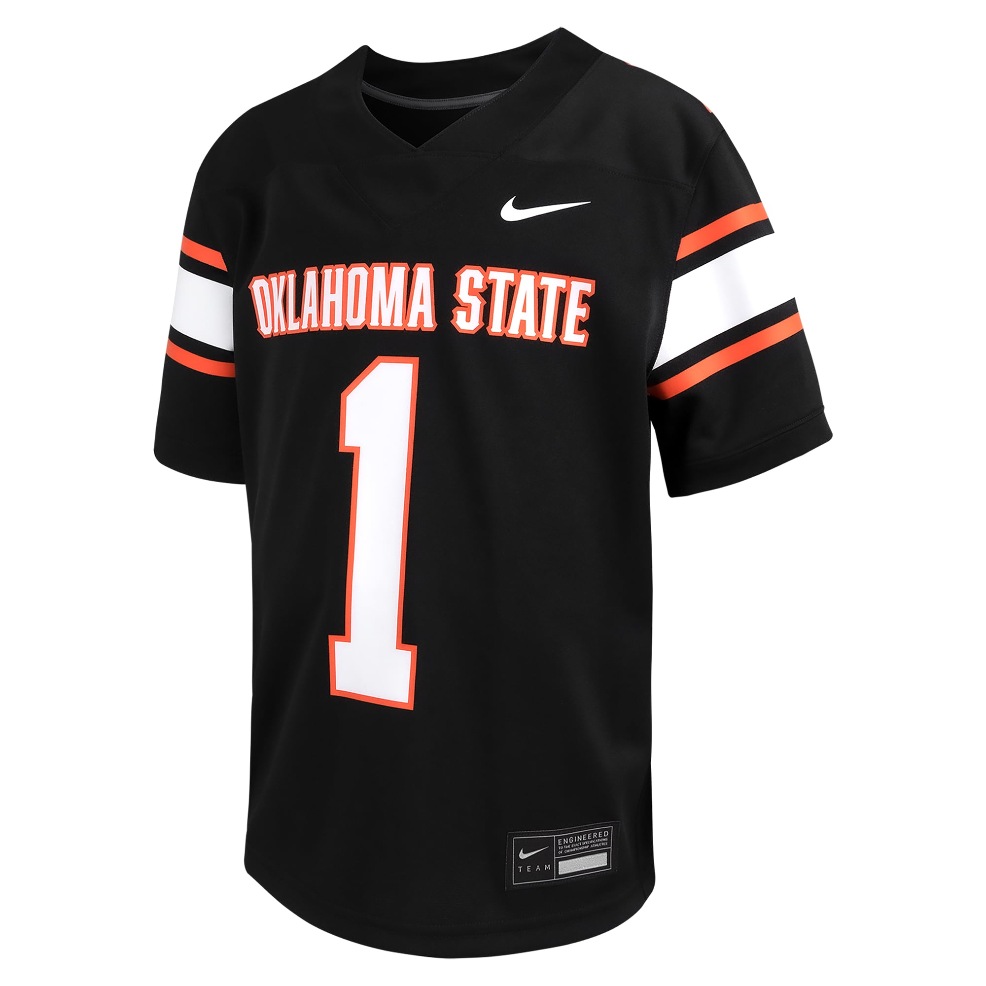 #1 Oklahoma State Cowboys Toddler Jersey Black - front view
