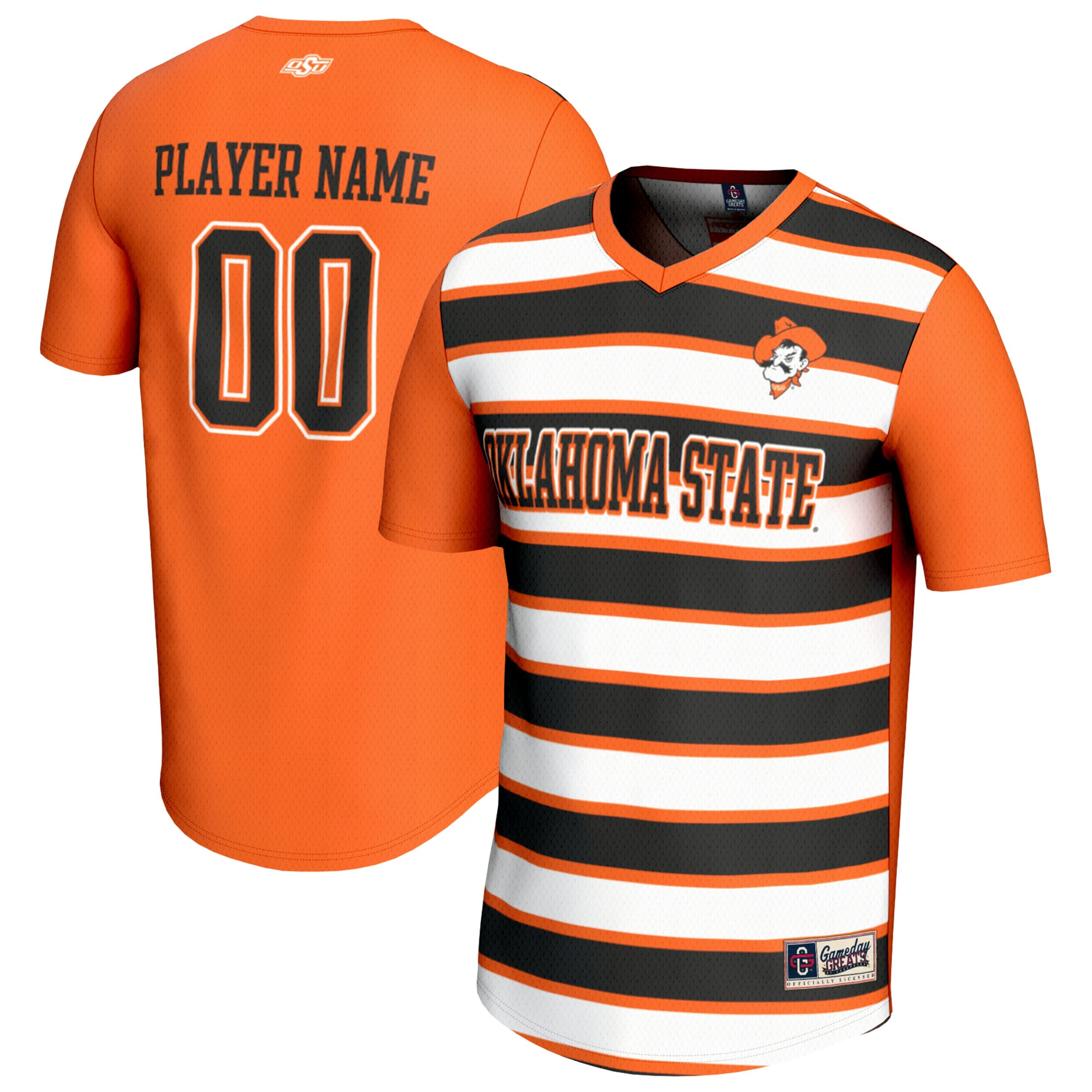 Oklahoma State Cowboys Unisex Collegiate Women's Soccer Lightweight Fashion - front and back view